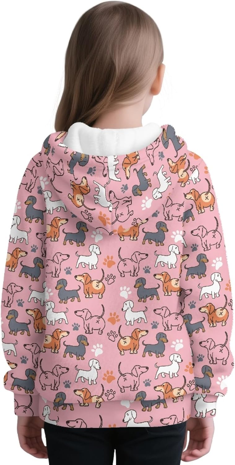 Hawapod Cute Hoodies For Teen Girls Oversized Pullover Sweatshirts Half Zip Long Sleeves Hoodie With Pockets Size 4-15