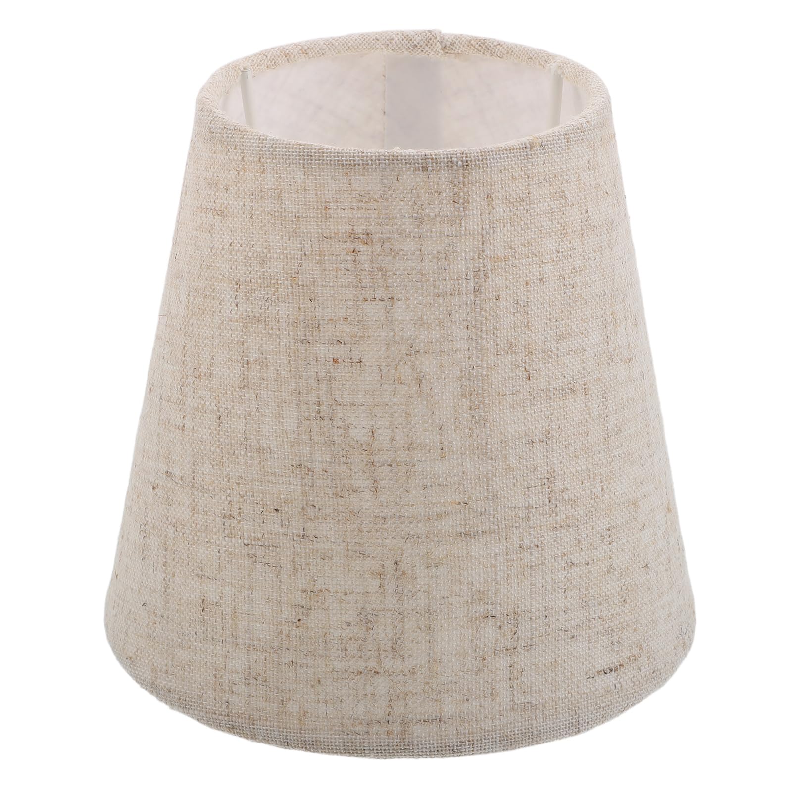 BESPORTBLE Small Beige Tapered Fabric Lamp Shade for Wall Sconce and Floor Lamp, Decorative Cloth Lampshade Cover for Chandeliers and Bedside Lighting, 5.11X4.91X3.93In