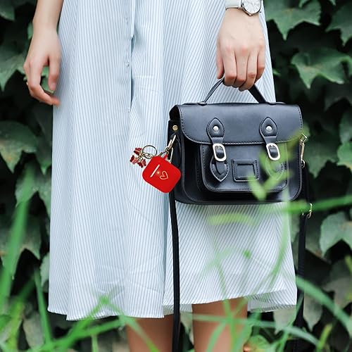 Miniatura 7 de Funda compatible con AirPods, funda de silicona suave con patrón de corazón dorado para AirPods de 2 y 1 generación con bonito llavero de mariposa