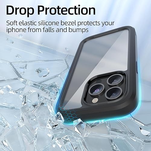 Miniatura 4 de WXR Compatible con iPhone 15 Pro Max, parachoques de silicona suave y parte trasera de policarbonato duro transparente e interior de policarbonato