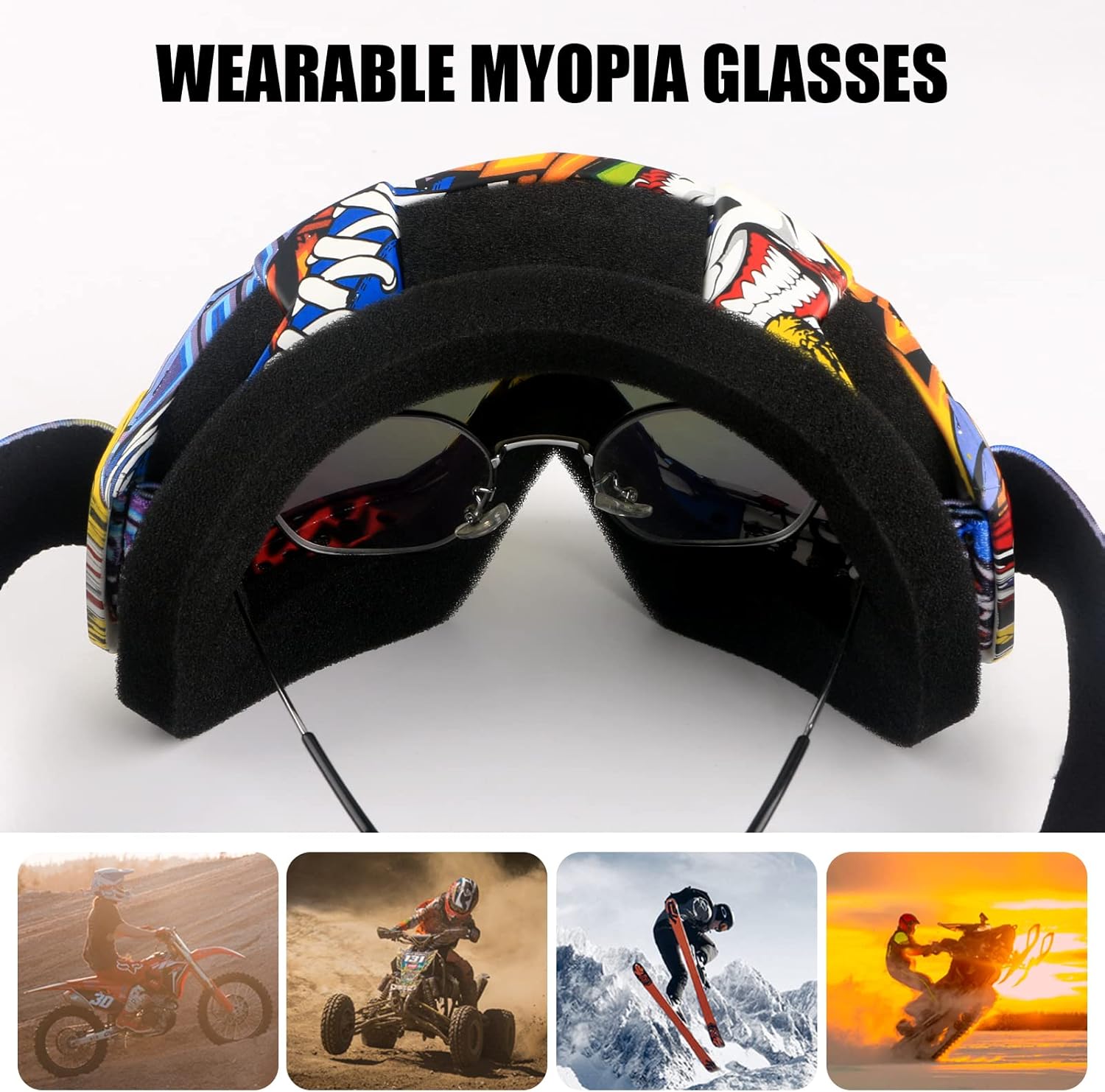 Motorcycle Glasses Riding Goggles Safety Glasses Helmet Motorcycle Accessories Powersports Protective Gear for Men Women : Automotive