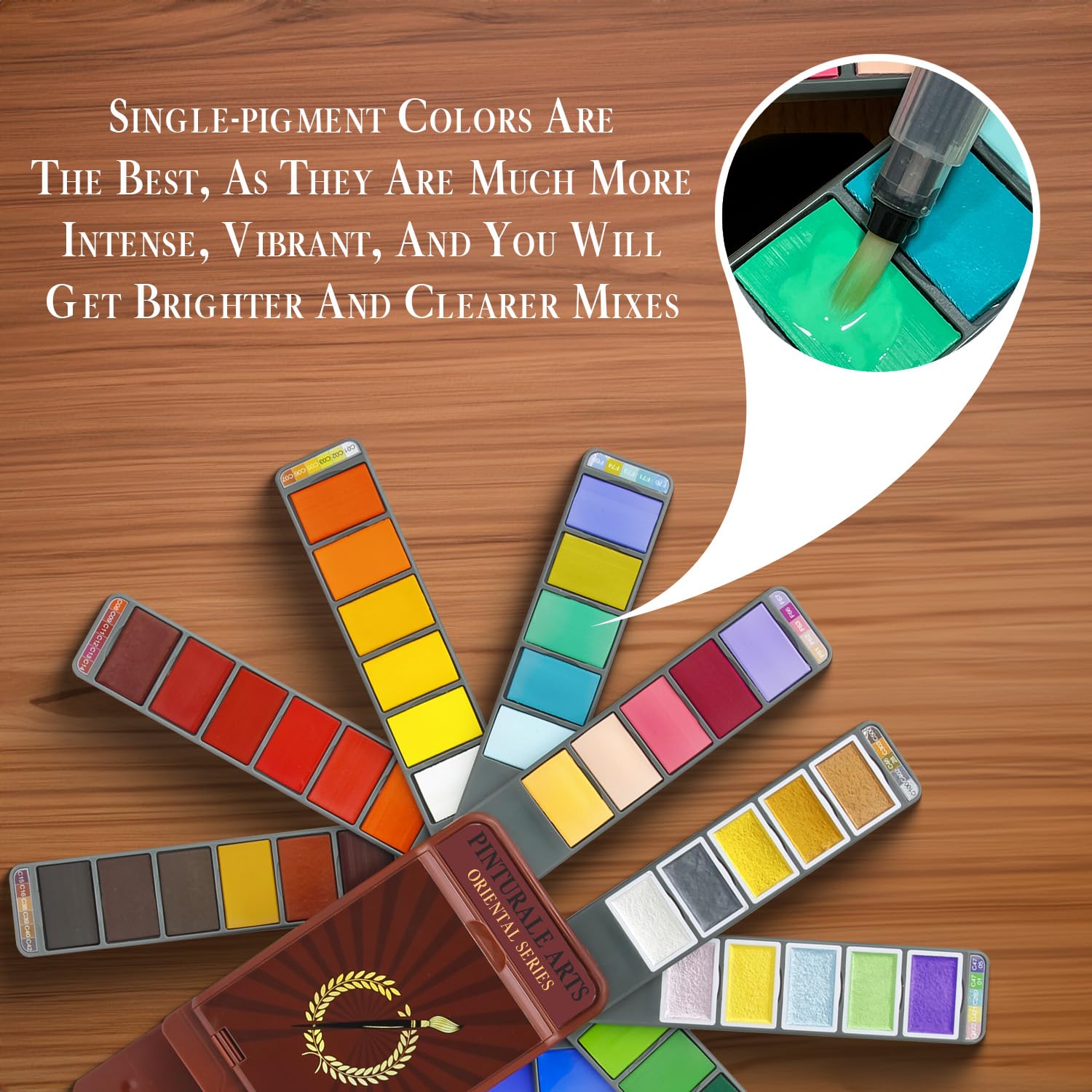 Kit de peinture aquarelle - Pinturale - 56 couleurs - Métallisées - Palette incluse - Pinceau aquarelle - Beaux-Arts et Loisirs créatifs Kit de peinture aquarelle - Pinturale - 56 couleurs - Métallisées - Palette incluse - Pinceau aquarelle - Beaux-Arts et Loisirs créatifs