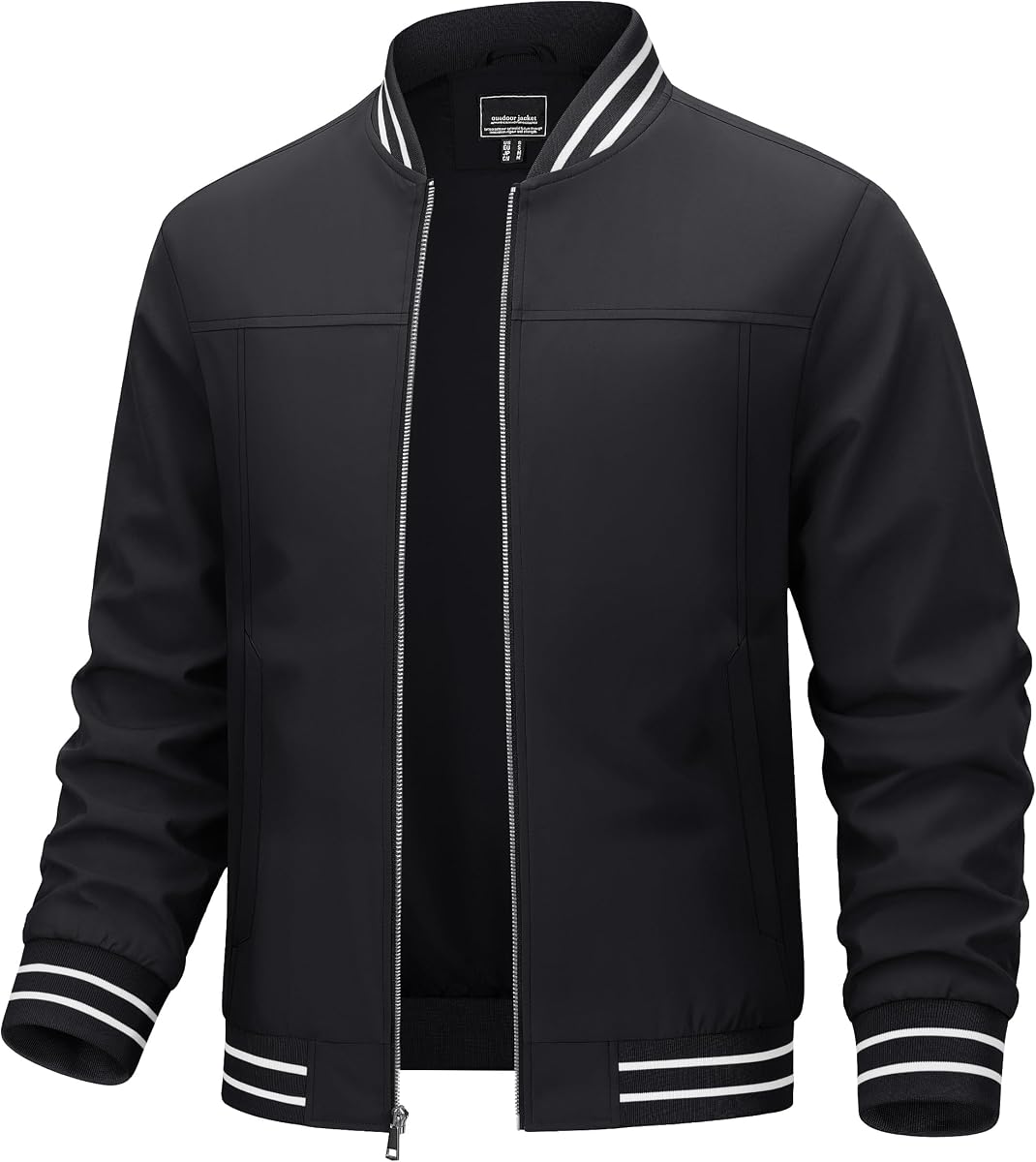 Chaqueta TACVASEN para hombre Bomber Lightweight Windproof Coat for Daily Wear | Chaqueta para hombre, tejido resistente al viento y al agua, adecuada para primavera, verano y otoño, ropa informal para desplazamientos, viajes y senderismo.