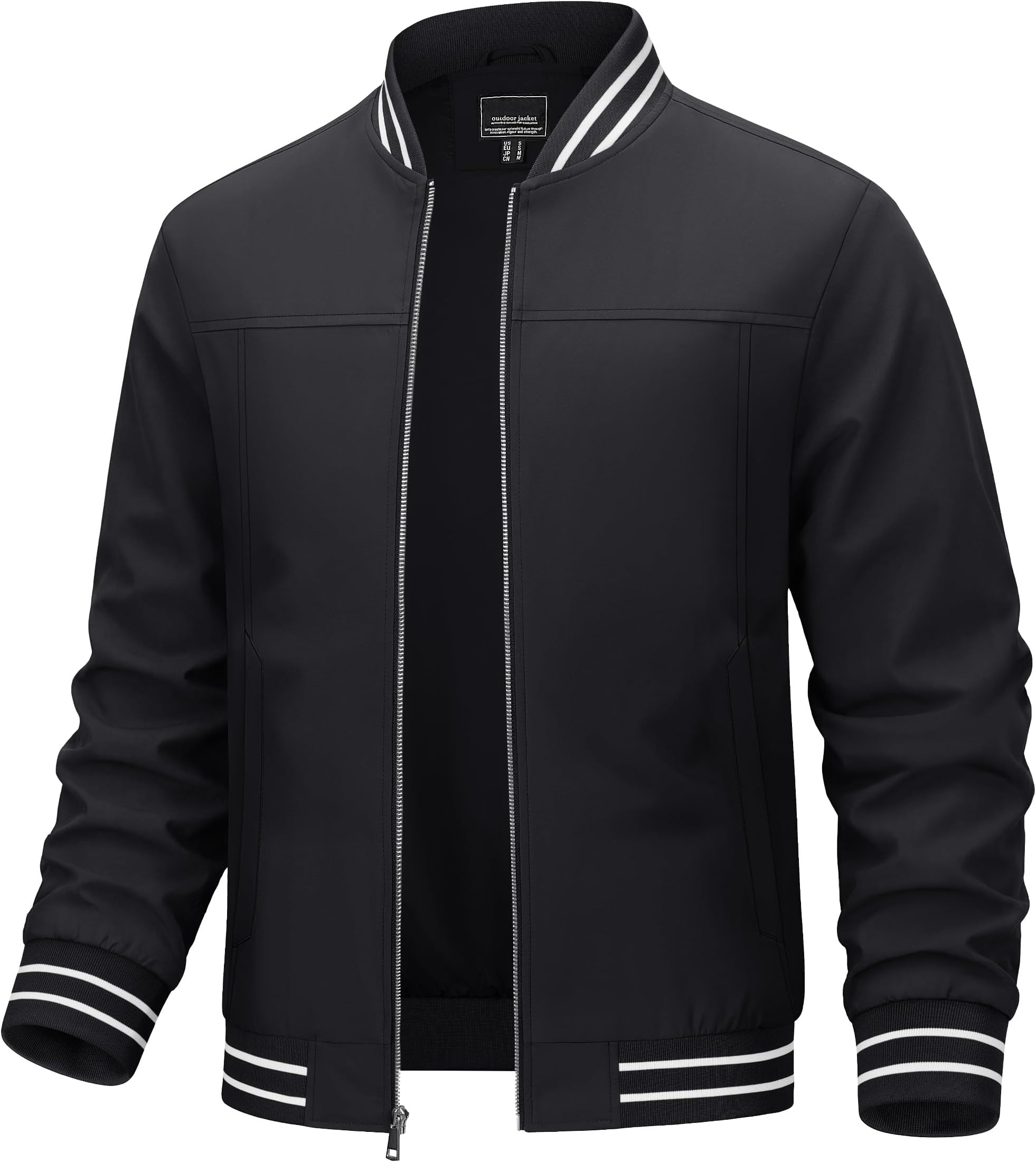 Mens Jacket Bomber Lightweight Windproof Coat for Daily Wear