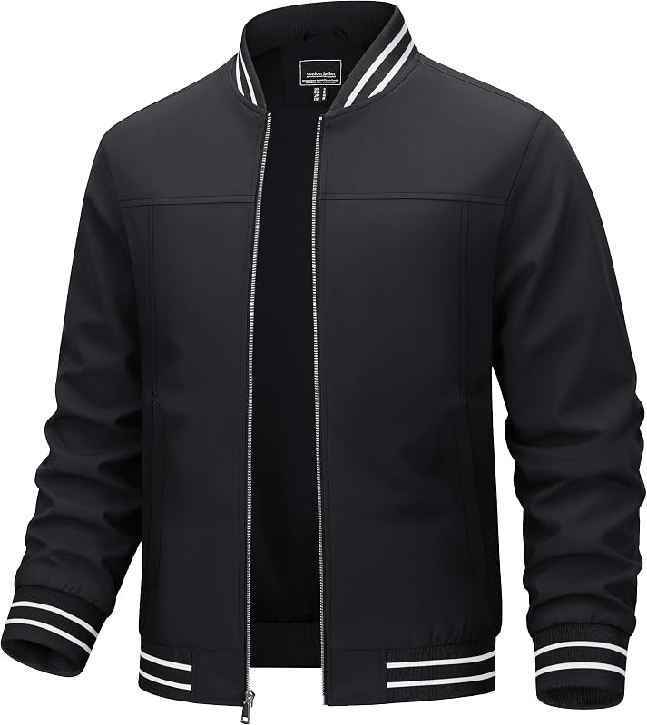 campera TACVASEN para hombre Bomber Lightweight Windproof Coat for Daily Wear | campera para hombre, tejido resistente al viento y al agua, adecuada para primavera, verano y otoño, ropa informal para desplazamientos, viajes y senderismo.