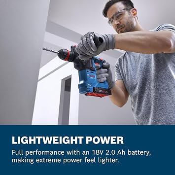 Bosch Professional 18V System Cordless Rotary Hammer GBH 18V-18 X (One Chuck, 2X GBA 5.0Ah, GAL 18V-40, GDE 24)