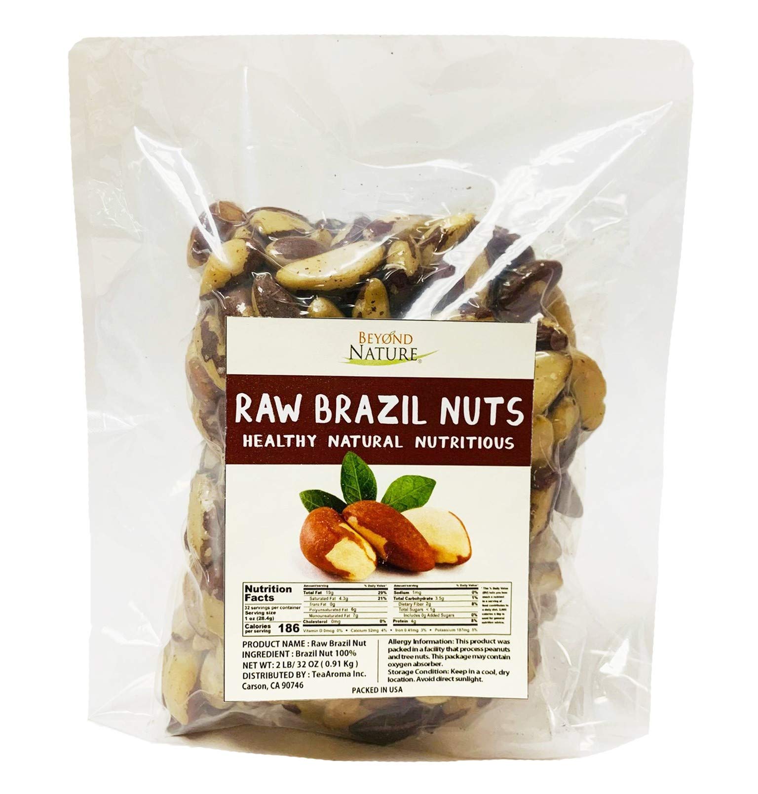 Beyond Nature, [Vacuum Sealed] Superior to Organic Brazil Nuts, 2 LB