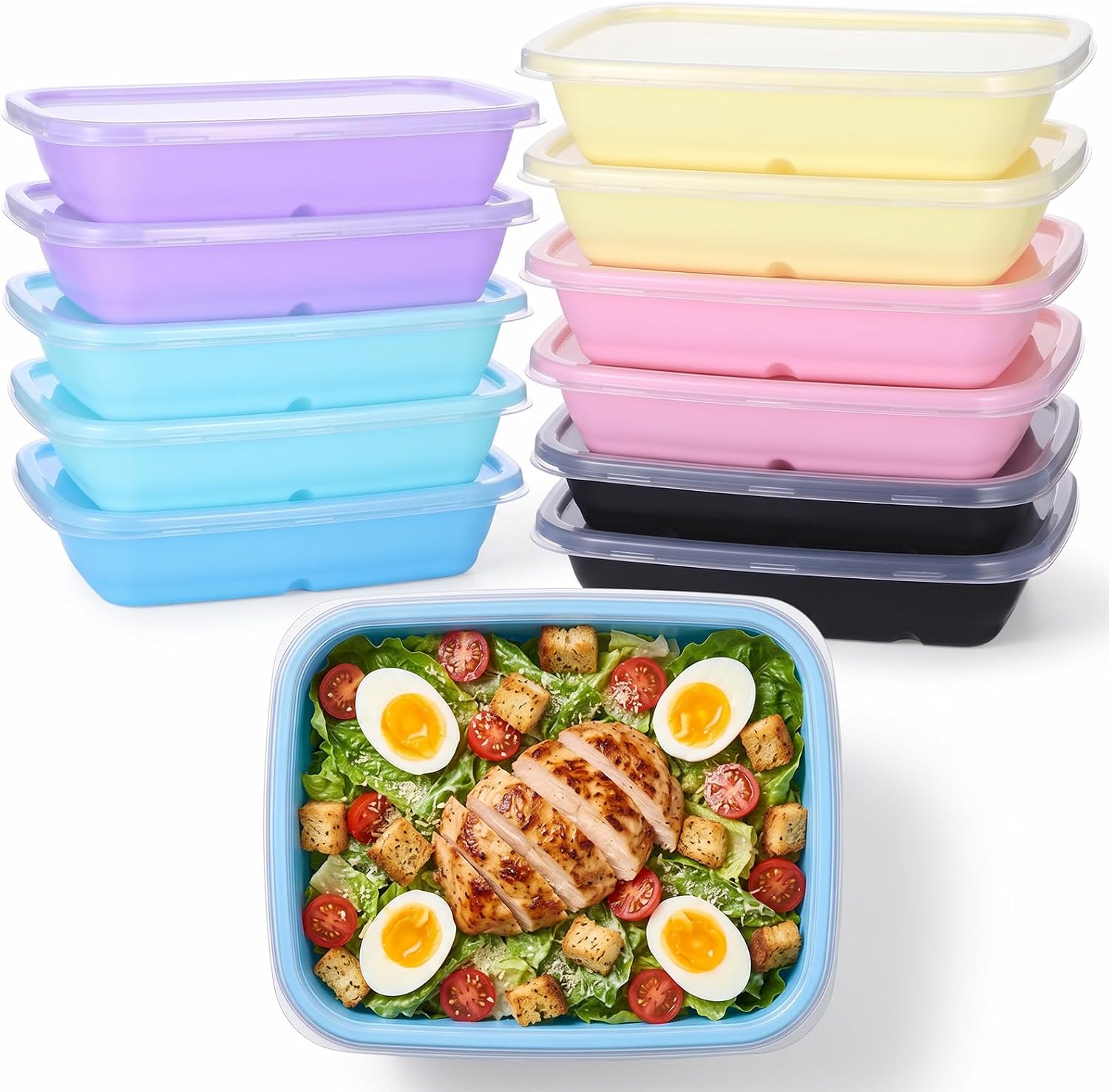 12 Pack Reusable Meal Prep Containers with Lids, Food Storage Containers