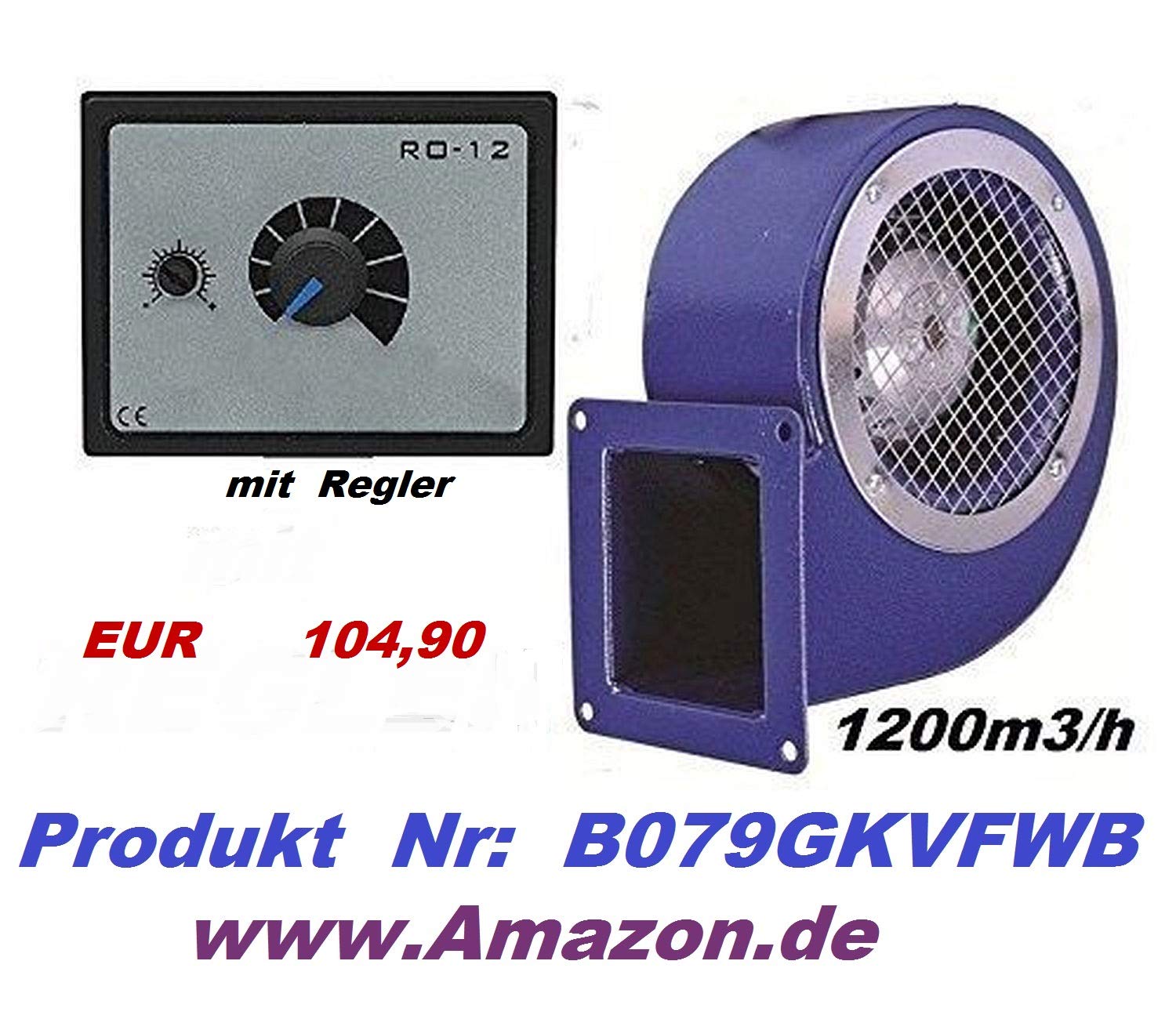 Ventilateur en aluminium 275 M³/H avec variateur de vitesse 500W Extracteur Ventilation