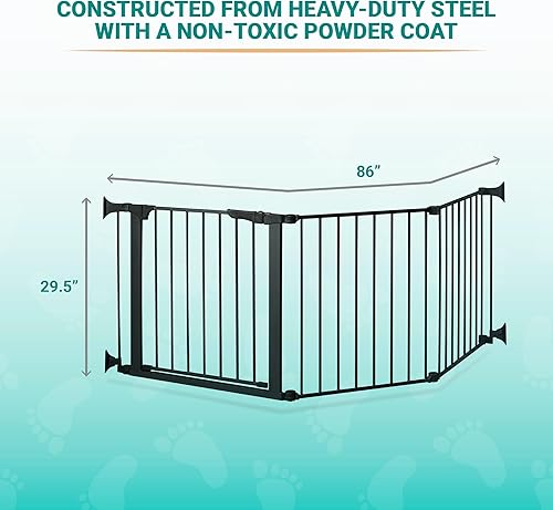 Miniatura 4 de KidCo Puerta de seguridad giratoria con cierre automático ajustable para bebés y niños pequeños con puerta de 30 pulgadas, color negro