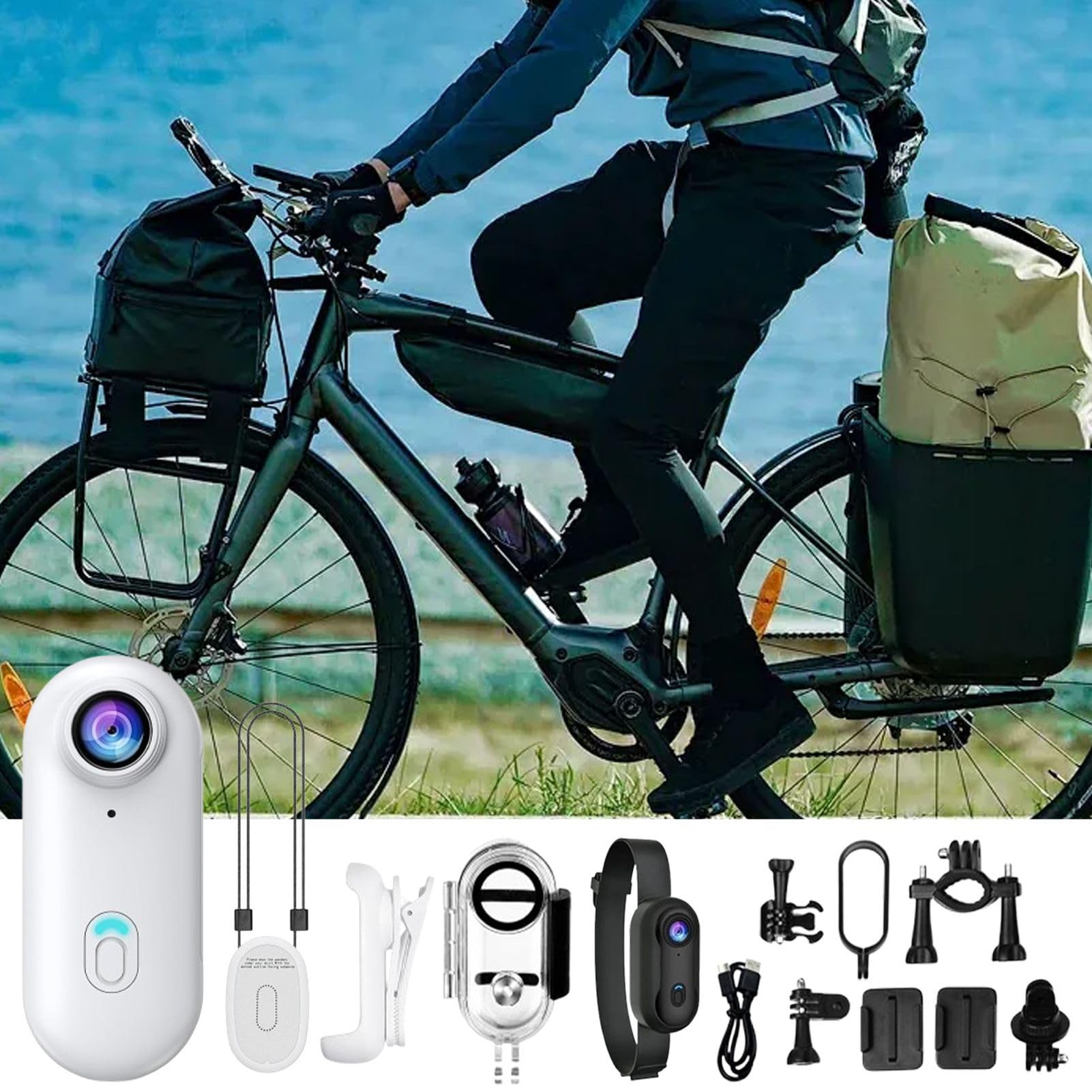 Mini Action Cam Telecamera Indossabile | Compatta 4K con Strumento Magnetico per Sport Sci Subacquei Trekking Vlog Streaming e Avventura in Moto