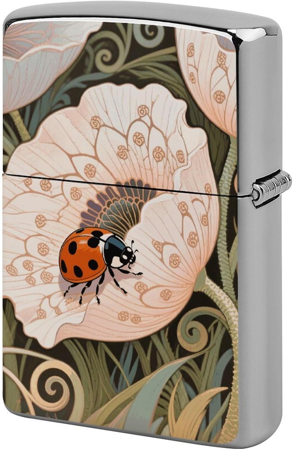 Ladybug on Flower Lighter Case Cover Metal Lighter Case