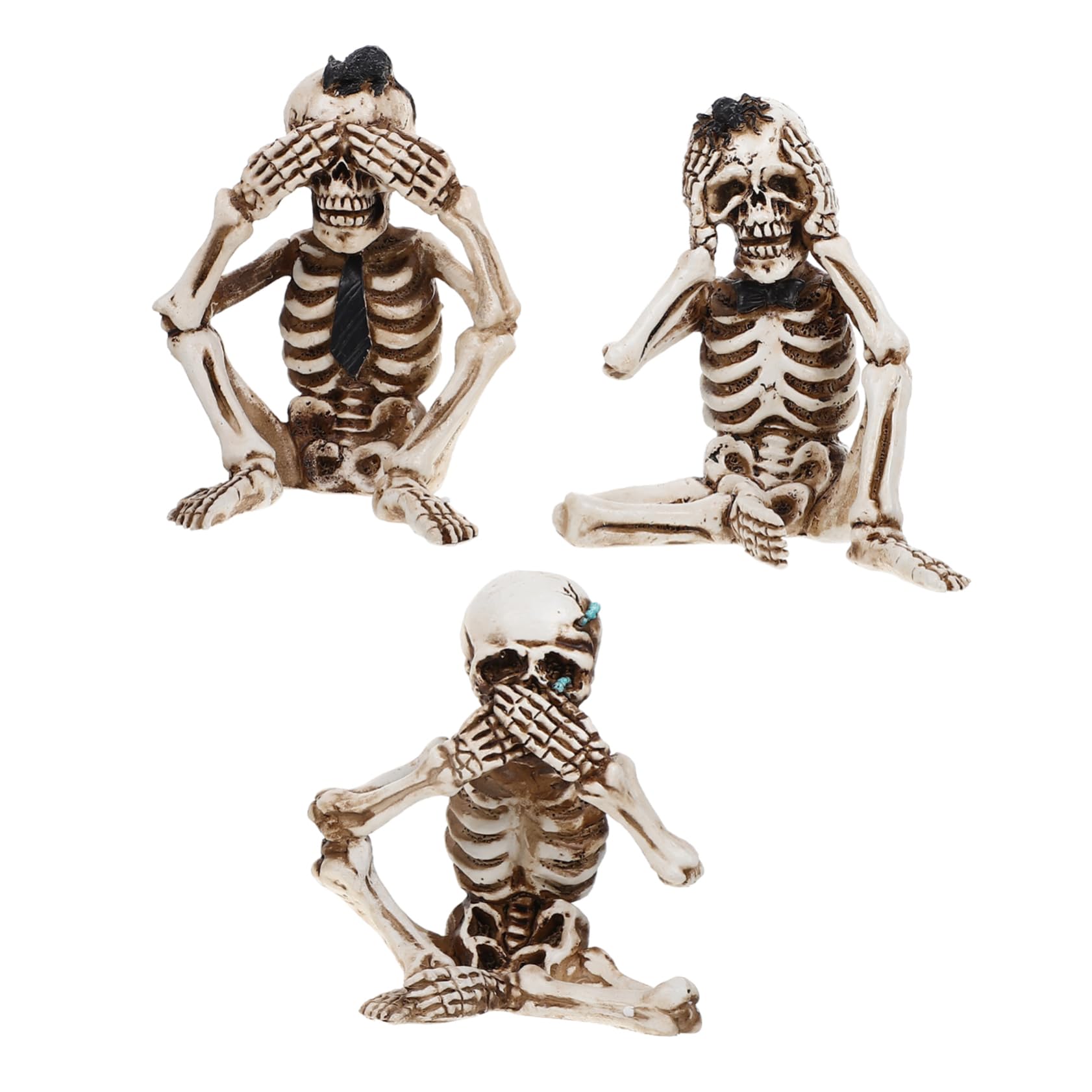Ornements de crâne Halloween figurine squelette déco maison intérieur