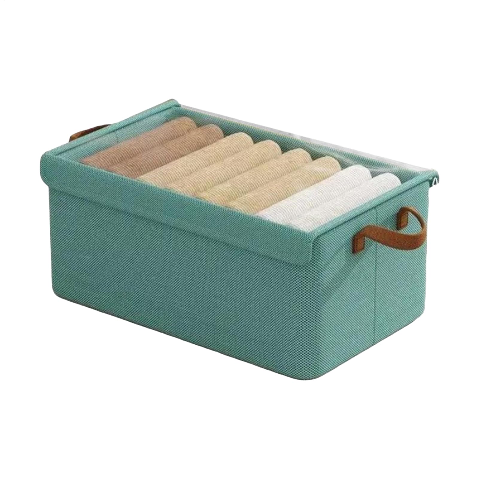 Almacenamiento para debajo de la cama y cajas organizadoras de armario plegables con asas