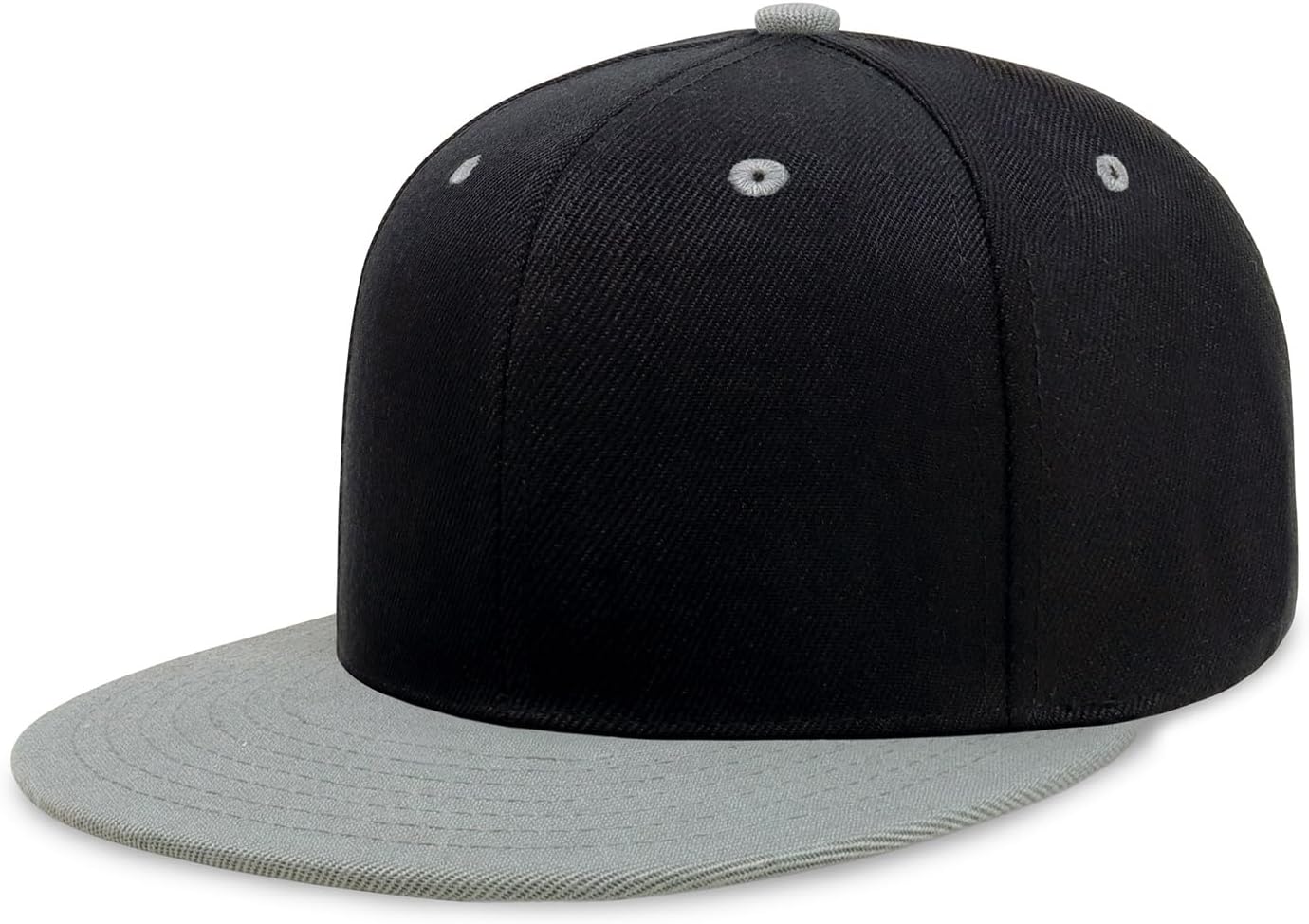 Flat Bill Visor Classic Snapback Hat Blank Adjustable Brim High Top End Trendy Color Style Plain Tone Baseball Cap