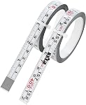 2-Pack Steel Self-Adhesive Measuring Tape, Imperial & Metric Stick-on Ruler, Left to Right and Right to Left Reading Tape Measure for Woodworking, Workbench, Table Saw, Drafting Table, 200cm/78Inch