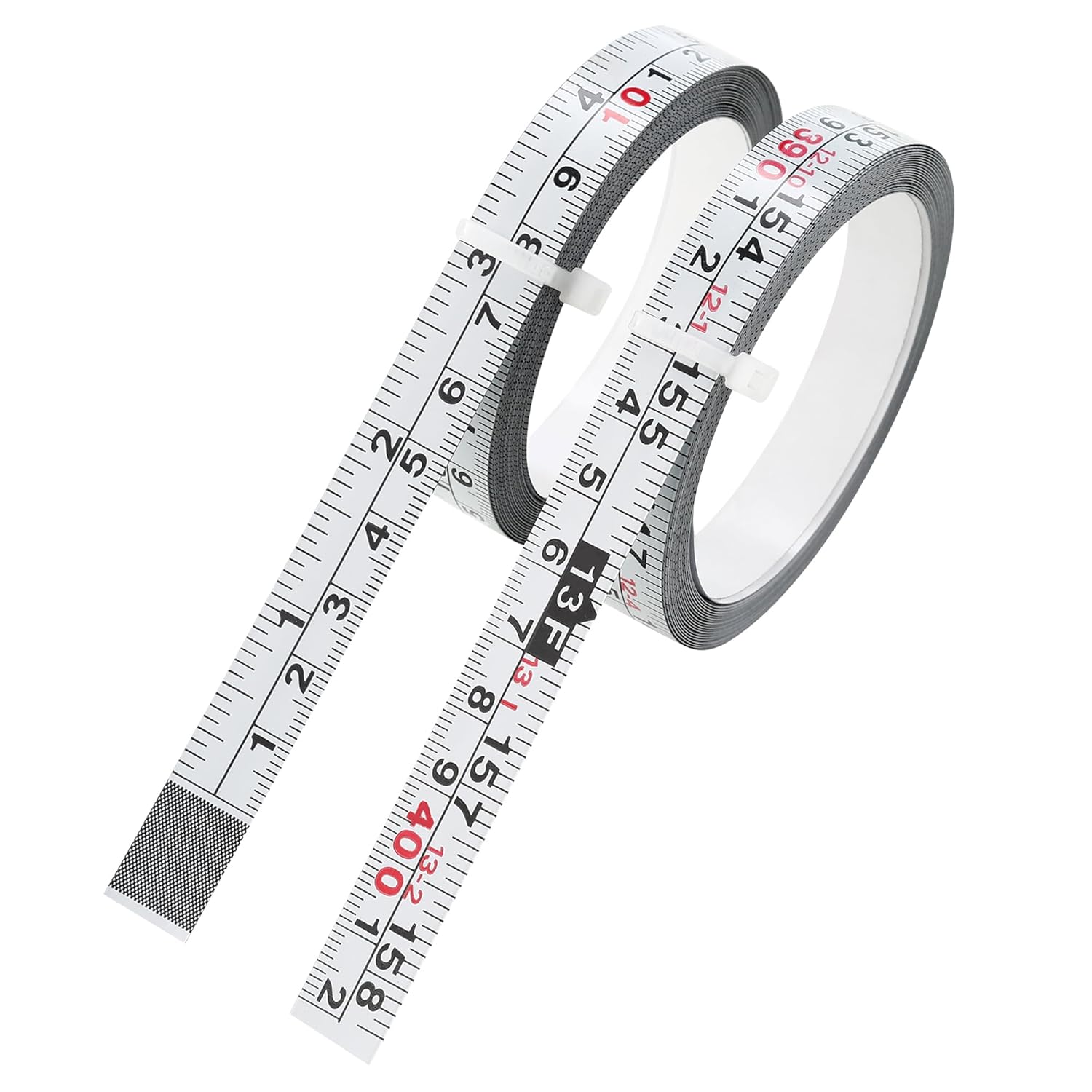 2-Pack Steel Self-Adhesive Measuring Tape, Imperial & Metric Stick-on Ruler, Left to Right and Right to Left Reading Tape Measure for Woodworking, Workbench, Table Saw, Drafting Table, 400cm/157Inch