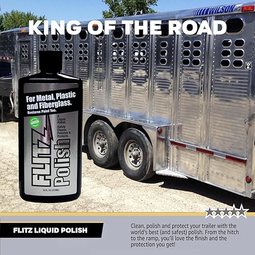 Vista 6 de Flitz Producto ecológico para pulir metal, plástico y fibra de vidrio. Botella de 16 onzas., Verde