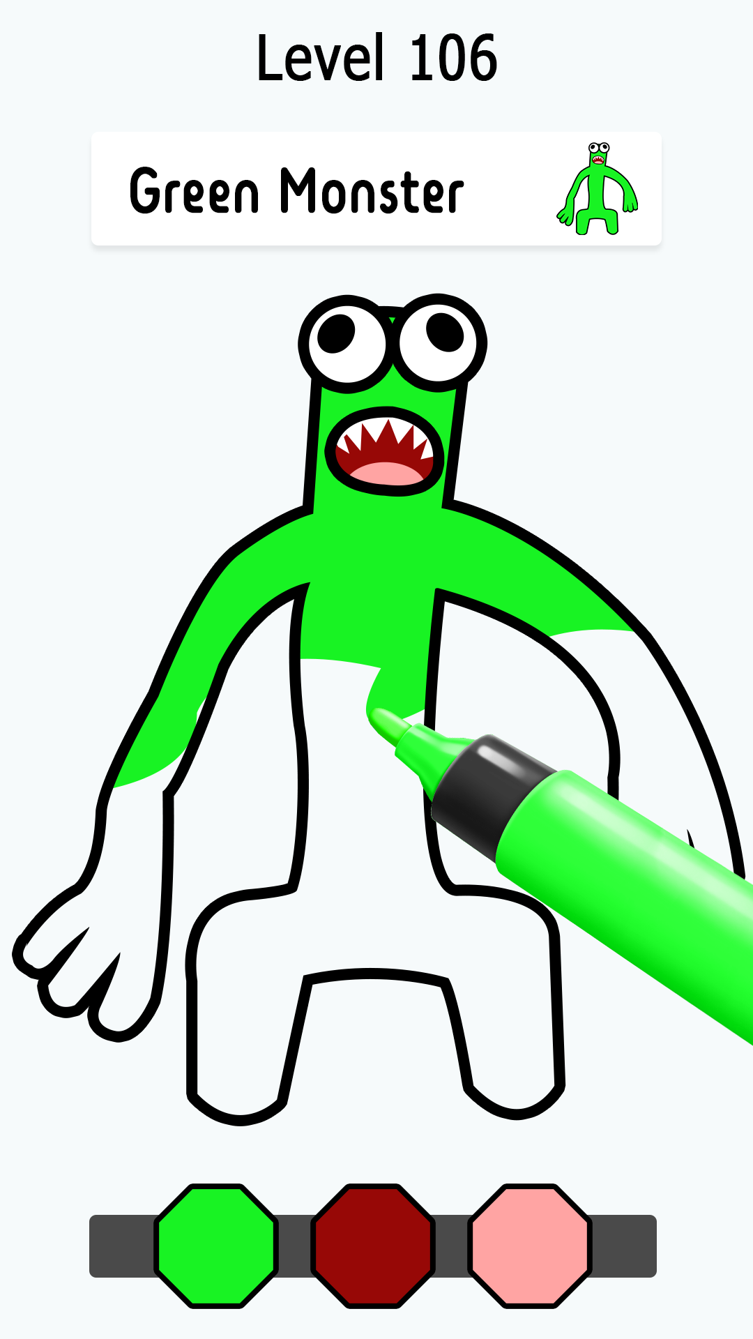 Color Match Rainbow Monster ASMR Master color Paint Page new coloring game 2023 App on the