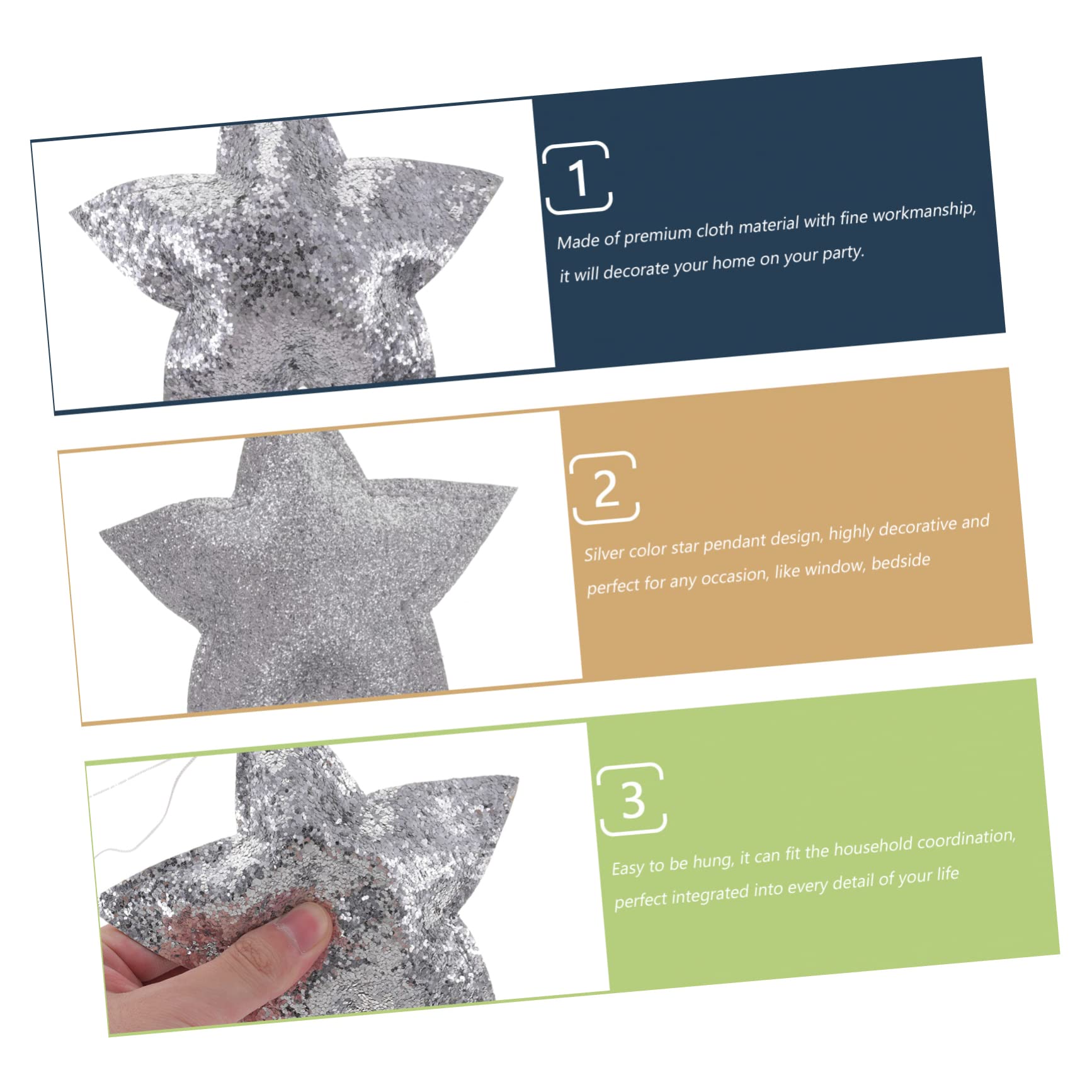 Yardwe 4stücke Sternen Banner Deko Für Kinderzimmer Teilig Glänzende Silvester Und Weihnachtsdeko Vielseitig Einsetzbar Für Wand Fenster Und Garten Langlebig Und Dekorativ