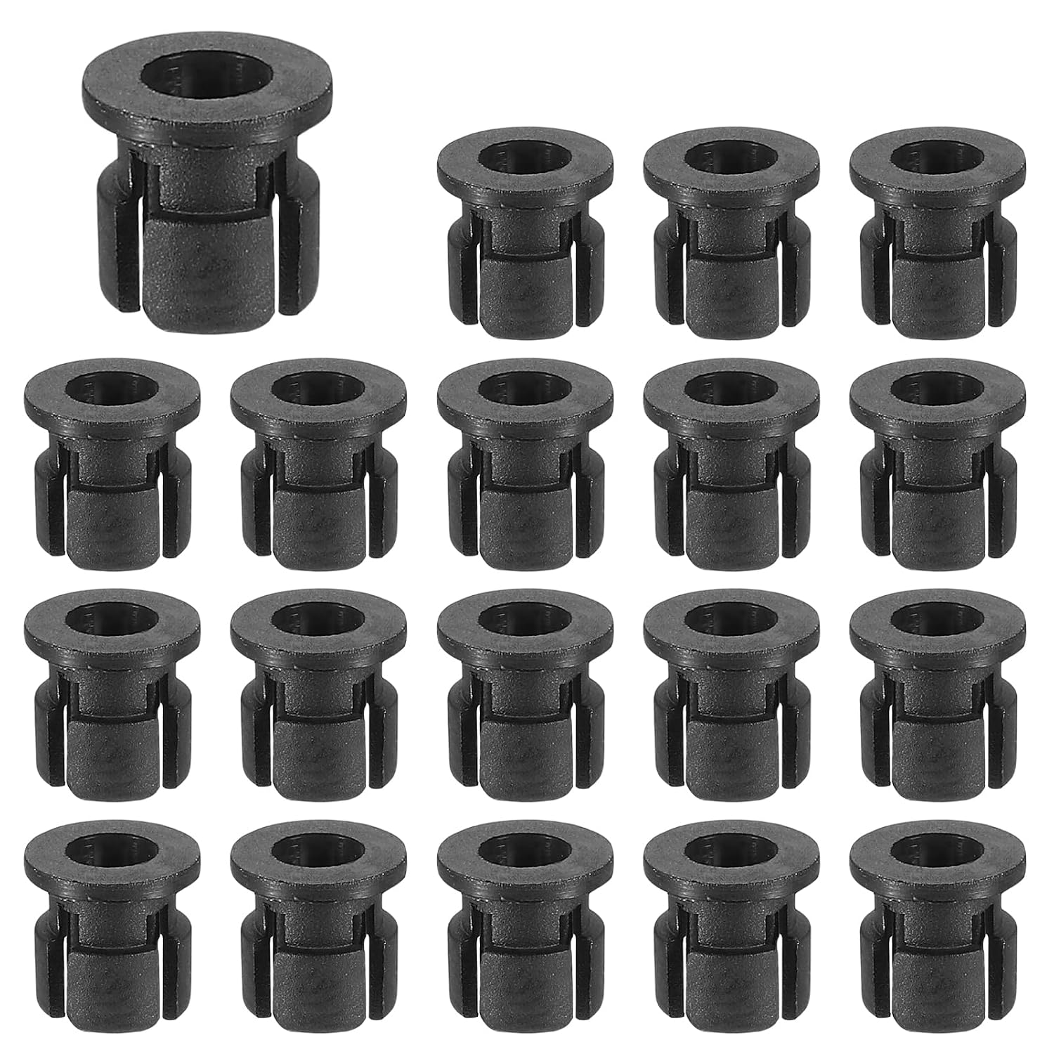 Light Emitting Diode Holder 3mm, 20 Pcs LED Plastic Holder Flat Clip Circle Cover Snap in Panel Mount for Circuit Boards Displays Indicator Lights Small Electronic Devices, Black