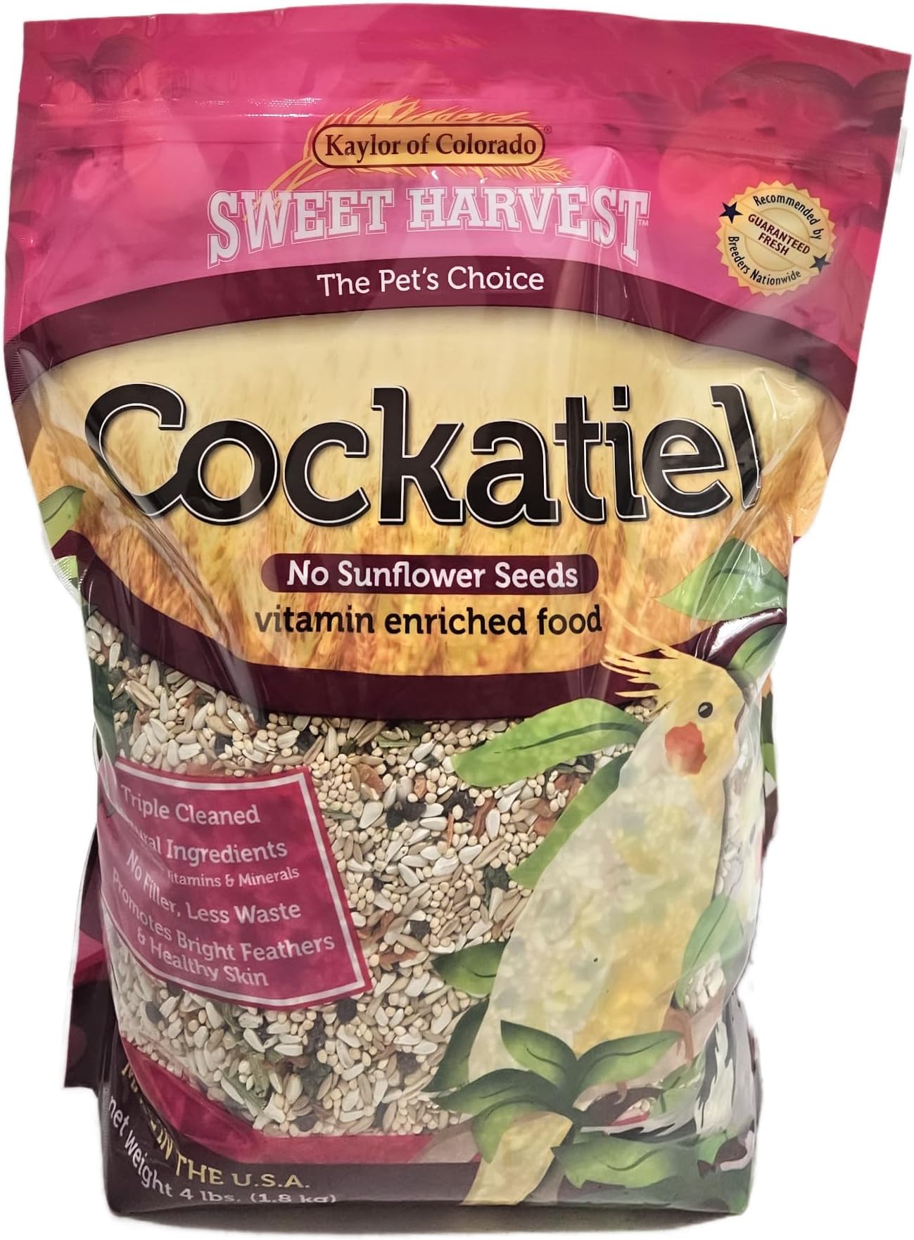 Cockatiel Bird Food (No Sunflower Seeds)