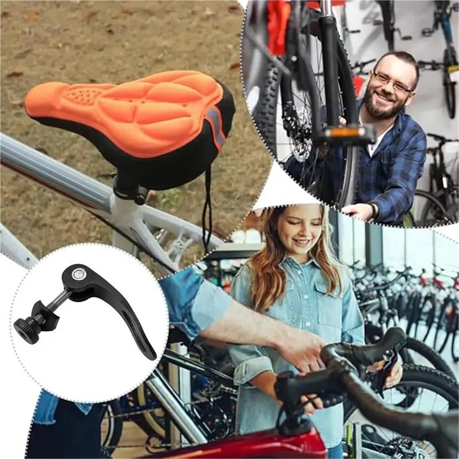 Vite a sgancio rapido per morsetto sedile 5 Pezzi M5 45/60 Mm Vite For Sellino Bici Morsetto For Bicicletta A Sgancio Rapido Bullone For Spiedino Accessori(M5x60mm)