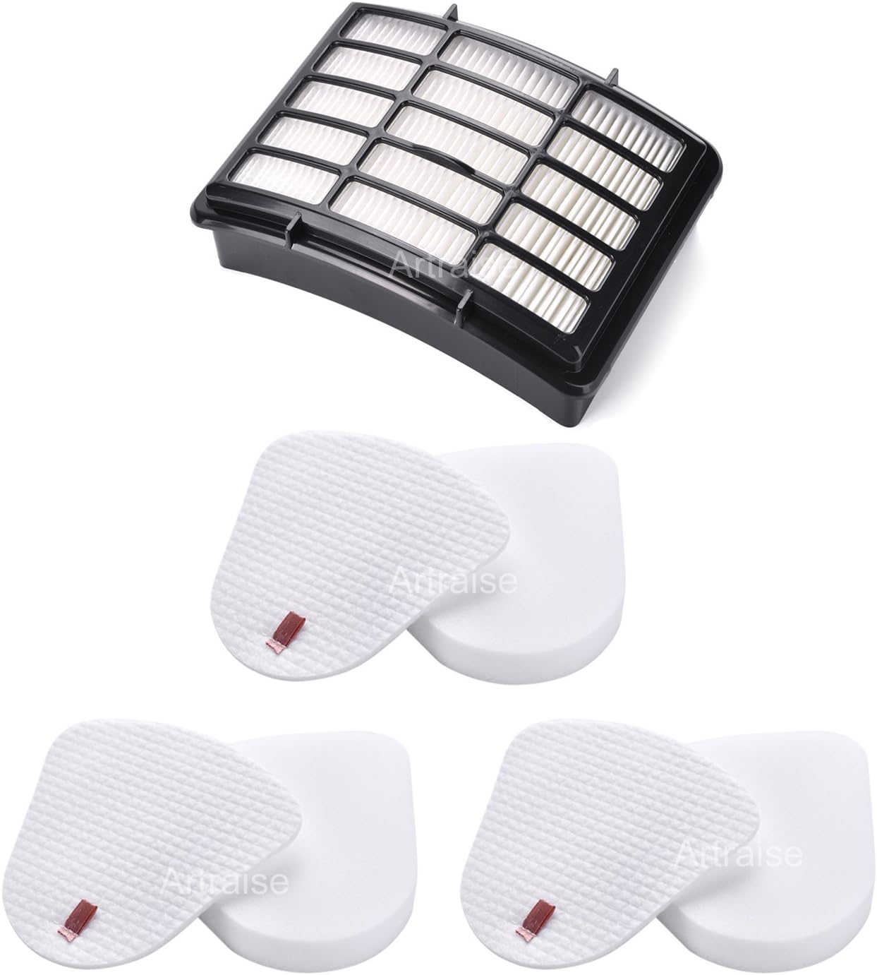 Artraise 1+3 Pack Filters for Shark Vacuum Filter Replacement, fit Navigator Lift Away NV350 NV351 NV352 NV355 NV356E NV360 NV370 UV440 UV490 UV540 CU500 Cleaner, Compare to Parts XFF350 & XHF350