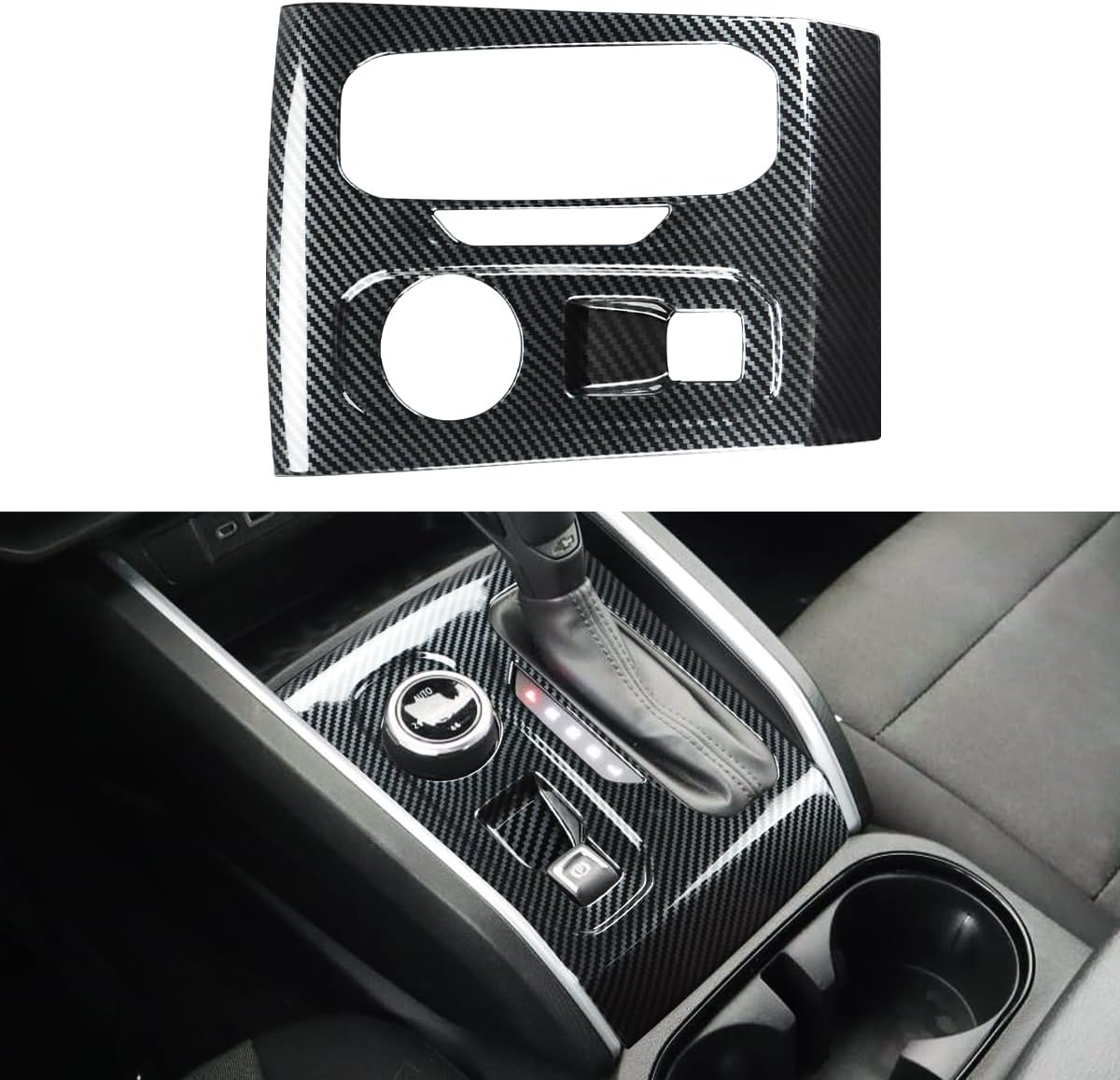 INTGET Gear Panel Cover for Chevrolet Chevy Colorado Accessories 2026 2025 2024 2023 & GMC Canyon Accessories Carbon Fiber Center Console Gear Shift Panel Cover for Chevy Colorado ZR2 Accessories