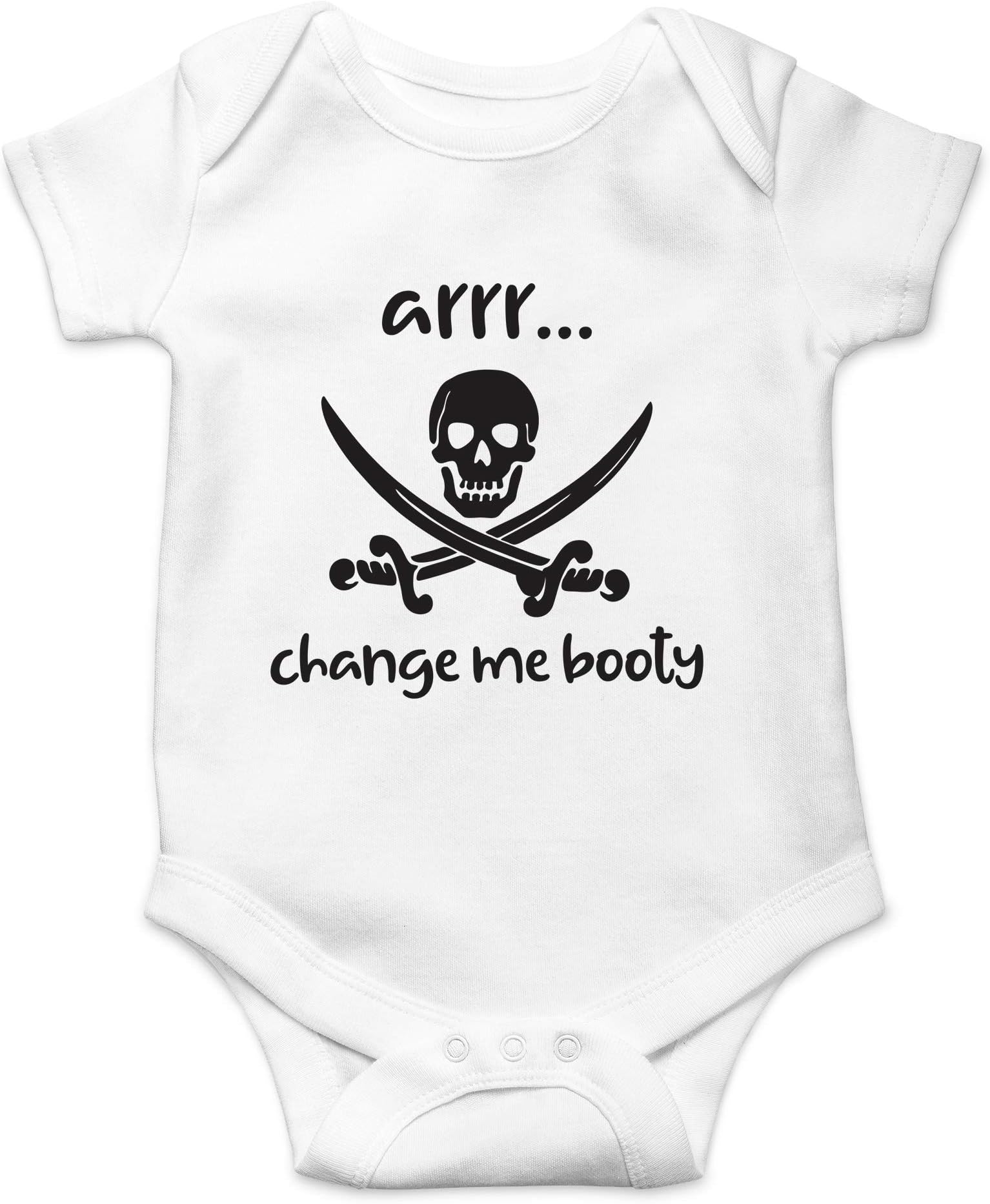 AW Fashions Arrr Change Me Booty - Hilarious Pirate Joke, Captain Adorable - Cute One-Piece Infant Baby Bodysuit