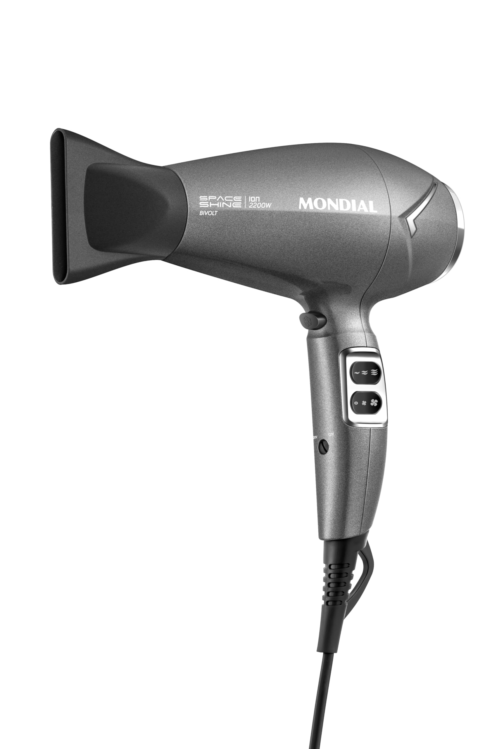 MONDIAL Secador de Cabelos Space Shine, Grafite, 2200W, Bivolt - SC-20-BI