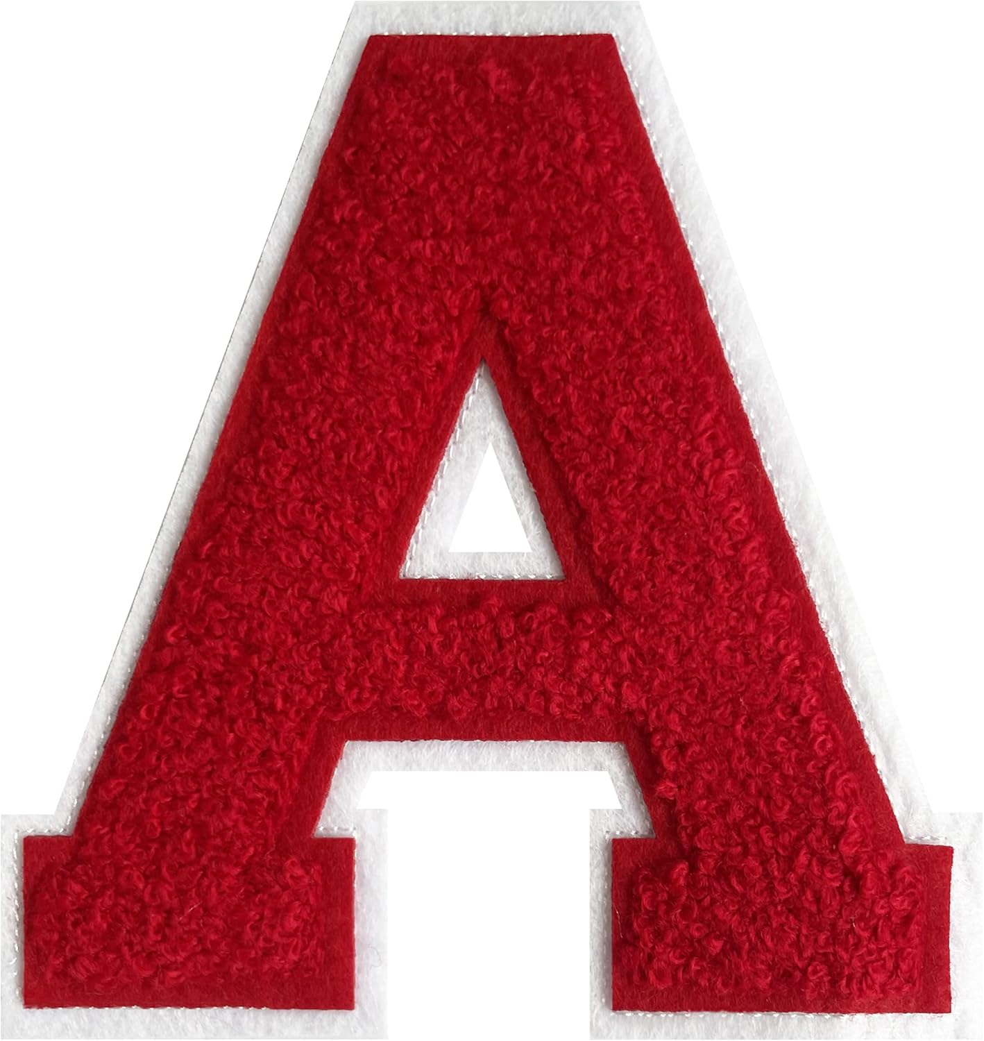 41/2" Letterman Jacket Patches Red Chenille Letter Patches Iron on Letter Patches