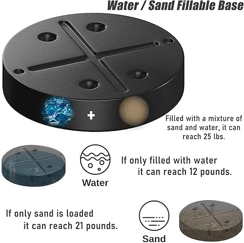 Miniatura 4 de Calentador de patio al aire libre, caja de arena, caja de agua, calentador de patio, peso de accesorio, capacidad máxima de 25 libras para