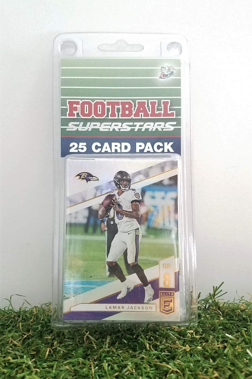 Baltimore Ravens- (10) Card Pack NFL Football Different Raven Superstars Starter Kit! Comes in Souvenir Case! Great Mix of Modern & Vintage Players for the Super Ravens Fan! By 3bros