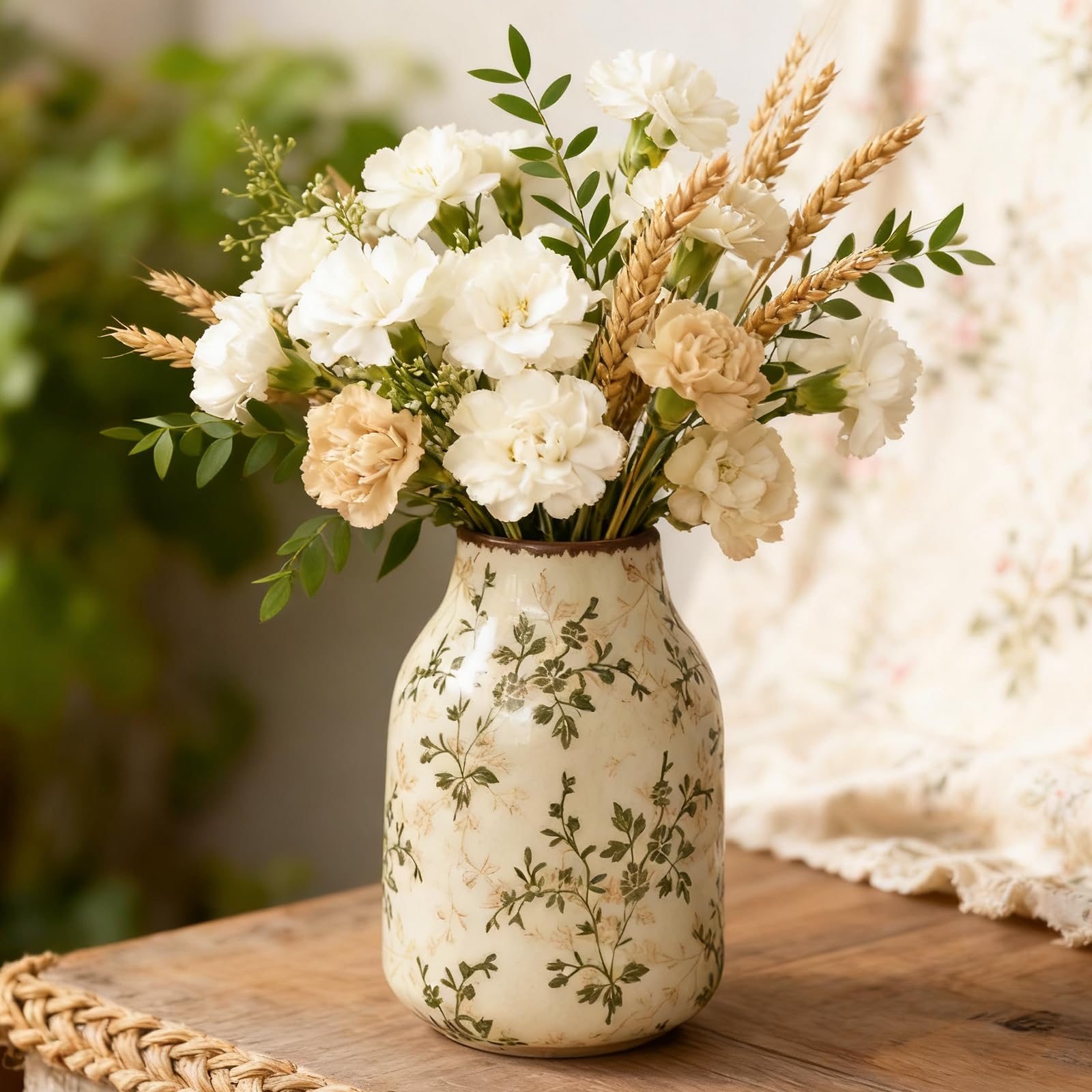 Vase en céramique vintage 30 cm pour sublimer un bureau à domicile