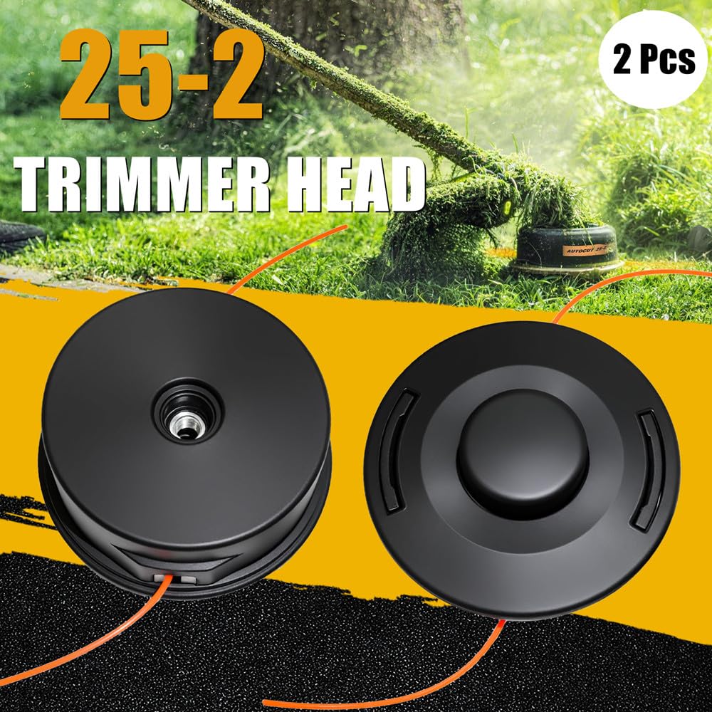 Cabezal de recortadora 25-2 para desbrozadoras Sthil FS55 FS56RC FS70R FS90 FS100RX FS110 FS130 FS240 Rep 4002 710 2108 4002 710 2191 (paquete de 2)