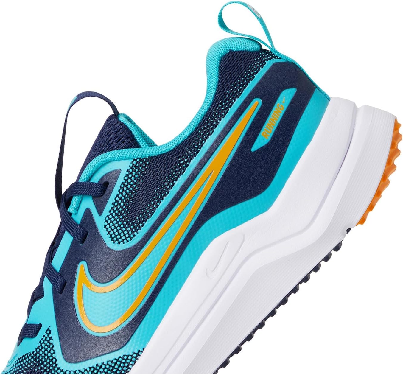 Nike Unisex Kids Cosmic Runner (Big Kid) Midnight Navy/Orange Peel/Dusty Cactus 4.5 Medium - Image 6