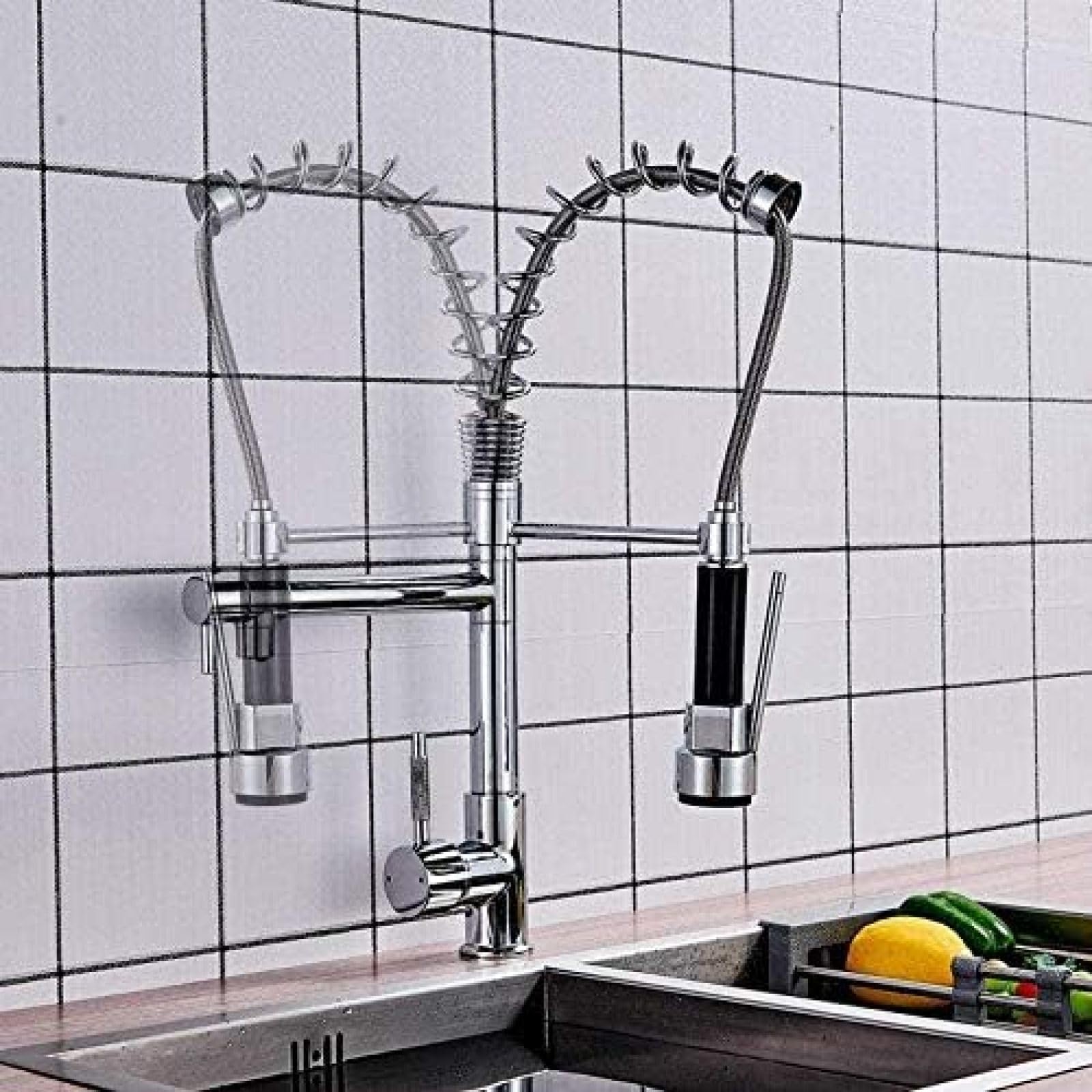 Robinet de cuisine eau chaude et froide idéal pour îlot central