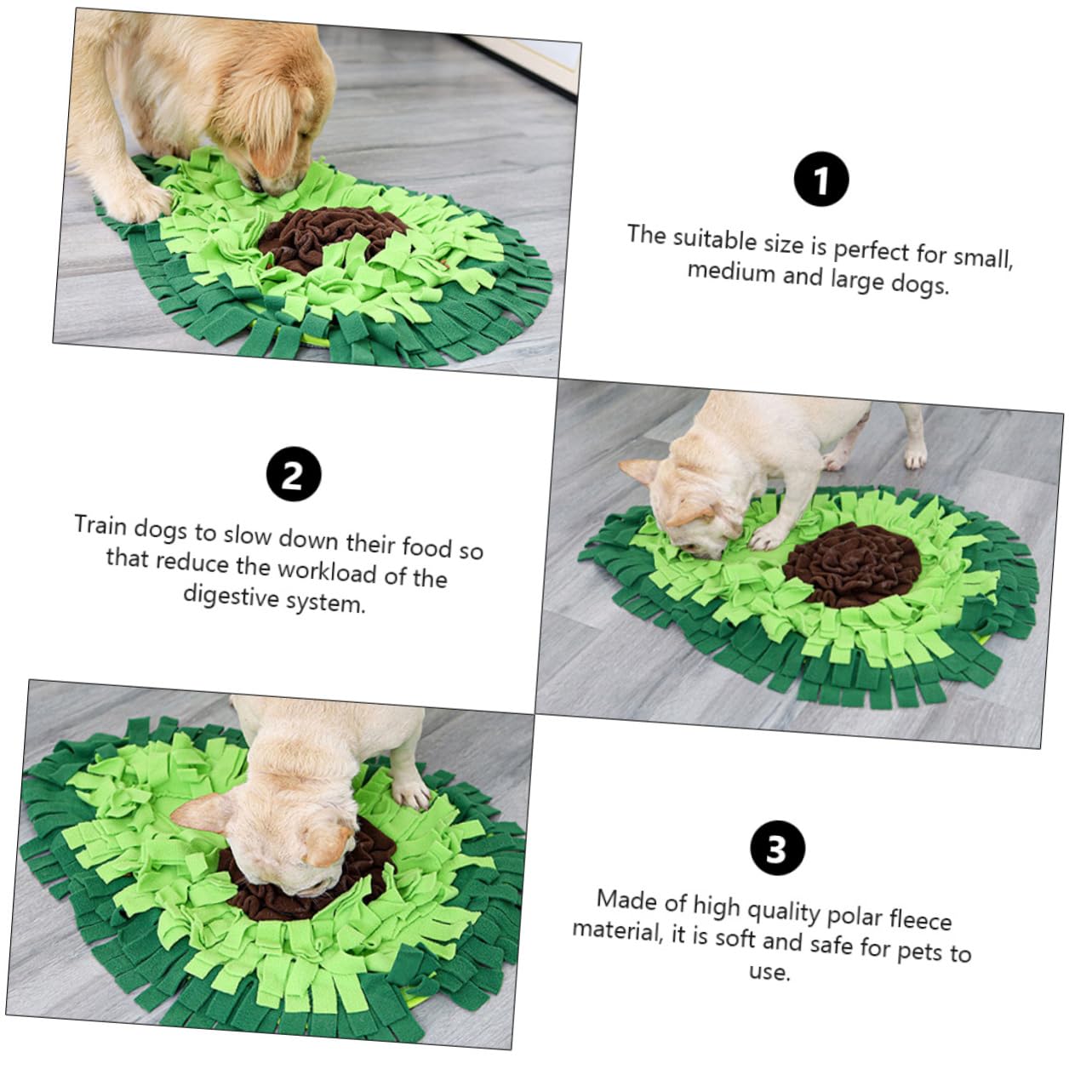 Tappetino Olfattivo per Cani in Pile Verde, 1 Pezzo