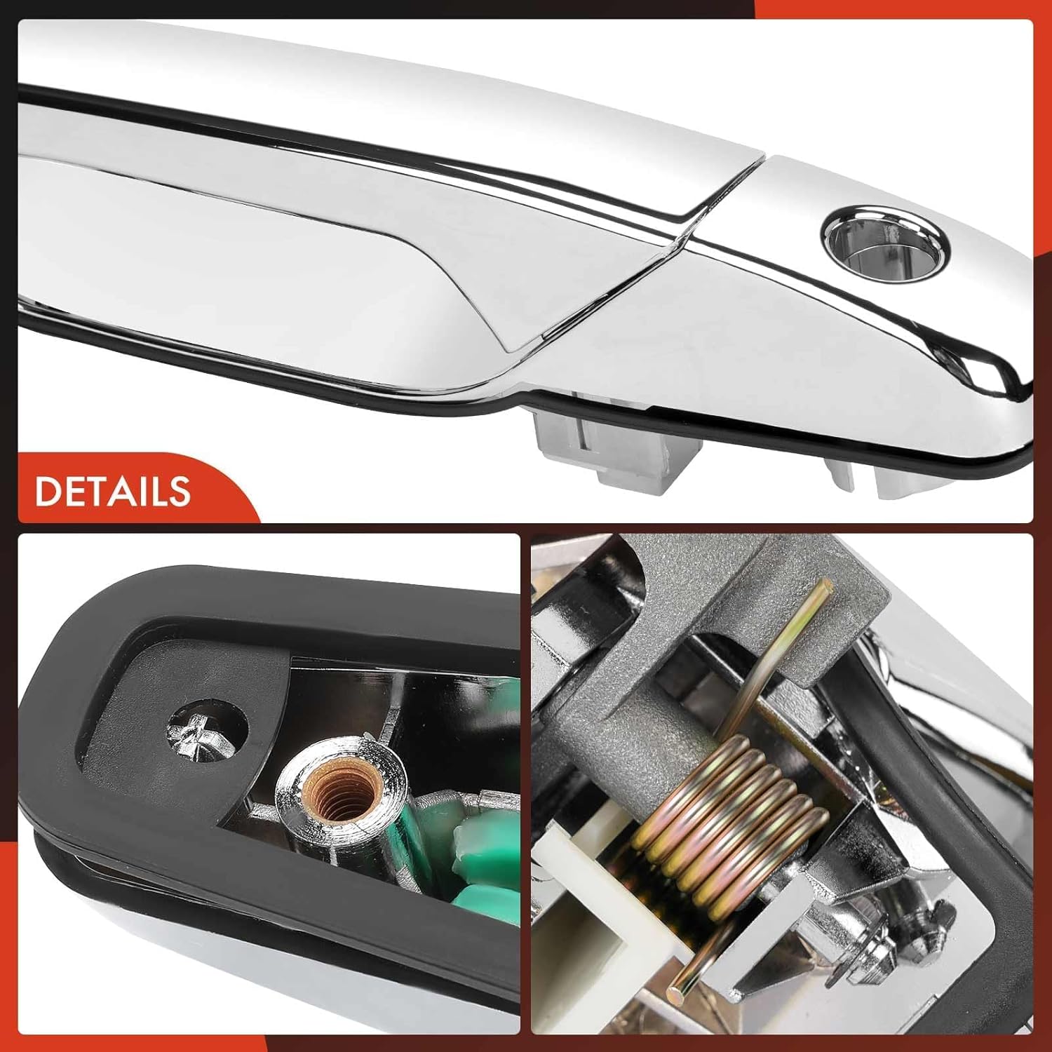 A-Premium - Front Left Driver Side Exterior Door Handle - Compatible with Chevy, GMC & Cadillac Models - 2007-2014 - Silverado, Sierra, Tahoe, Suburban, Avalanche, Yukon - Replace# 20828258, 22738721