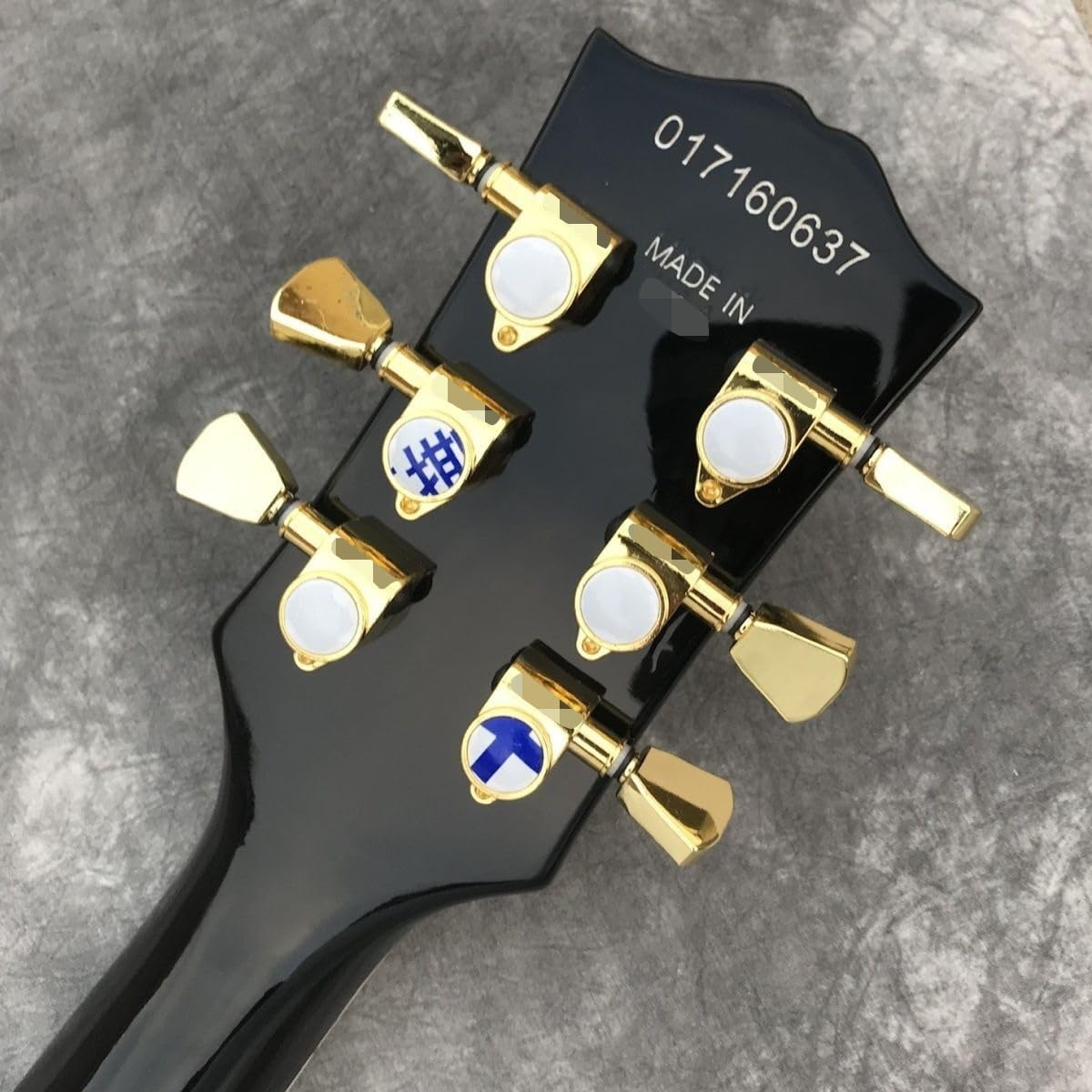 Gitara elektryczna Single Cut, korpus z litego mahoniu, podstrunnica palisandru, Sunburst Gold
