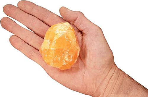 Calcita naranja 3" 8-12 Oz Chakra Curación Cristal Rocas Minerales Especímenes Piedras Reiki