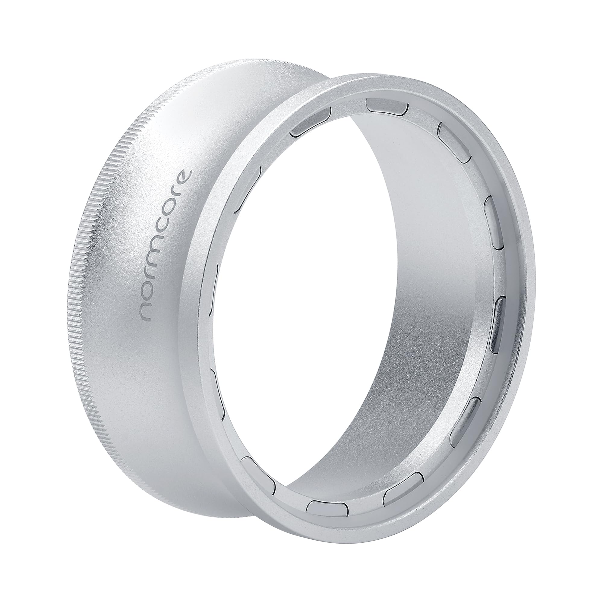 Normcore 54mm Magnetic Dosing Funnel V2, Espresso Coffee Dosing Ring, 28mm Anodized Aluminum with 14 Neodymium Magnets Fits Breville Sage 54mm Portafilter, Silver