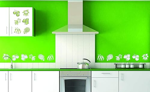 Miniatura 7 de Plantilla para verduras, 6.5 x 6.5 pulgadas (S)  Maíz, Tomate, Rábano, Pimienta, Chile, Zanahoria, Espárragos, Cebolletas Vegetales Plantillas para