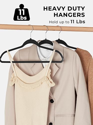 Miniatura 3 de SMARTOR Perchas de plástico para ropa, paquete de 50 perchas de plástico resistentes para ropa, perchas delgadas sin terciopelo con gancho giratorio