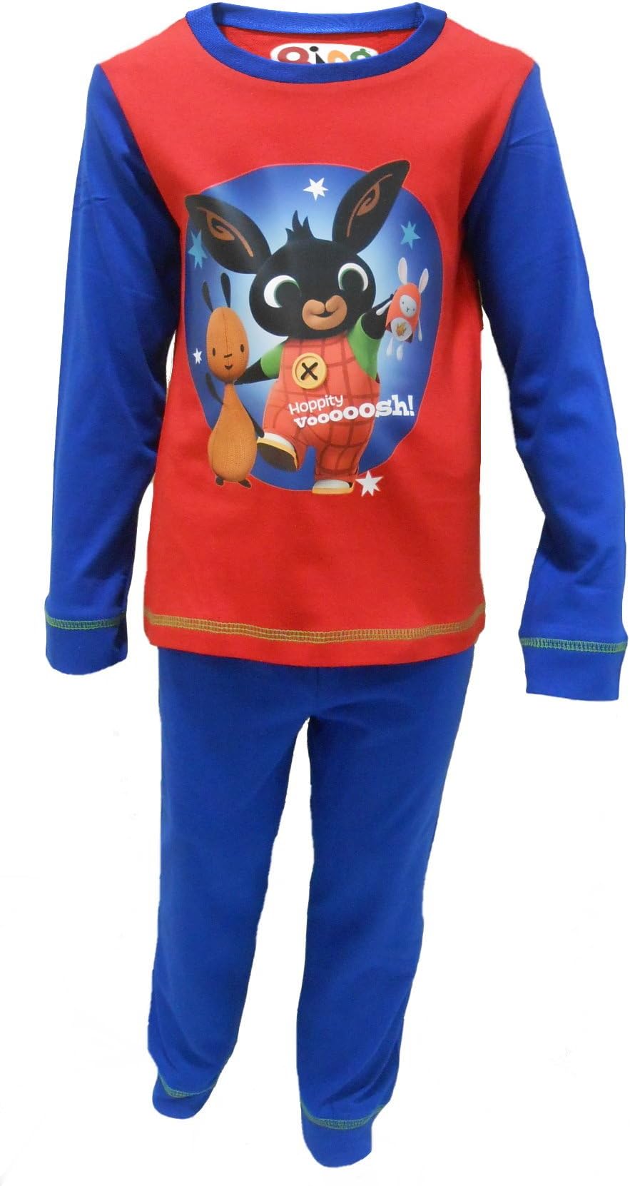 Boys Bing Pyjamas CBeebies Character 18-24m 2-3y 3-4y 4-5y 100% Cotton (3-4 Years, Hoppitty Vooosh Red)