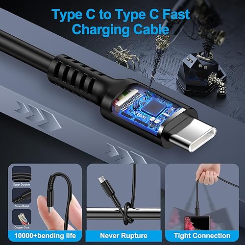 Miniatura 7 de Cargador Samsung súper rápido para Galaxy S24S23S22S21S20 FES23 UltraS23 PlusS22 UltraA15A14 5GA54A53A23A23A13A12A32Z Flip 5 4 3, 25W USB C cargador