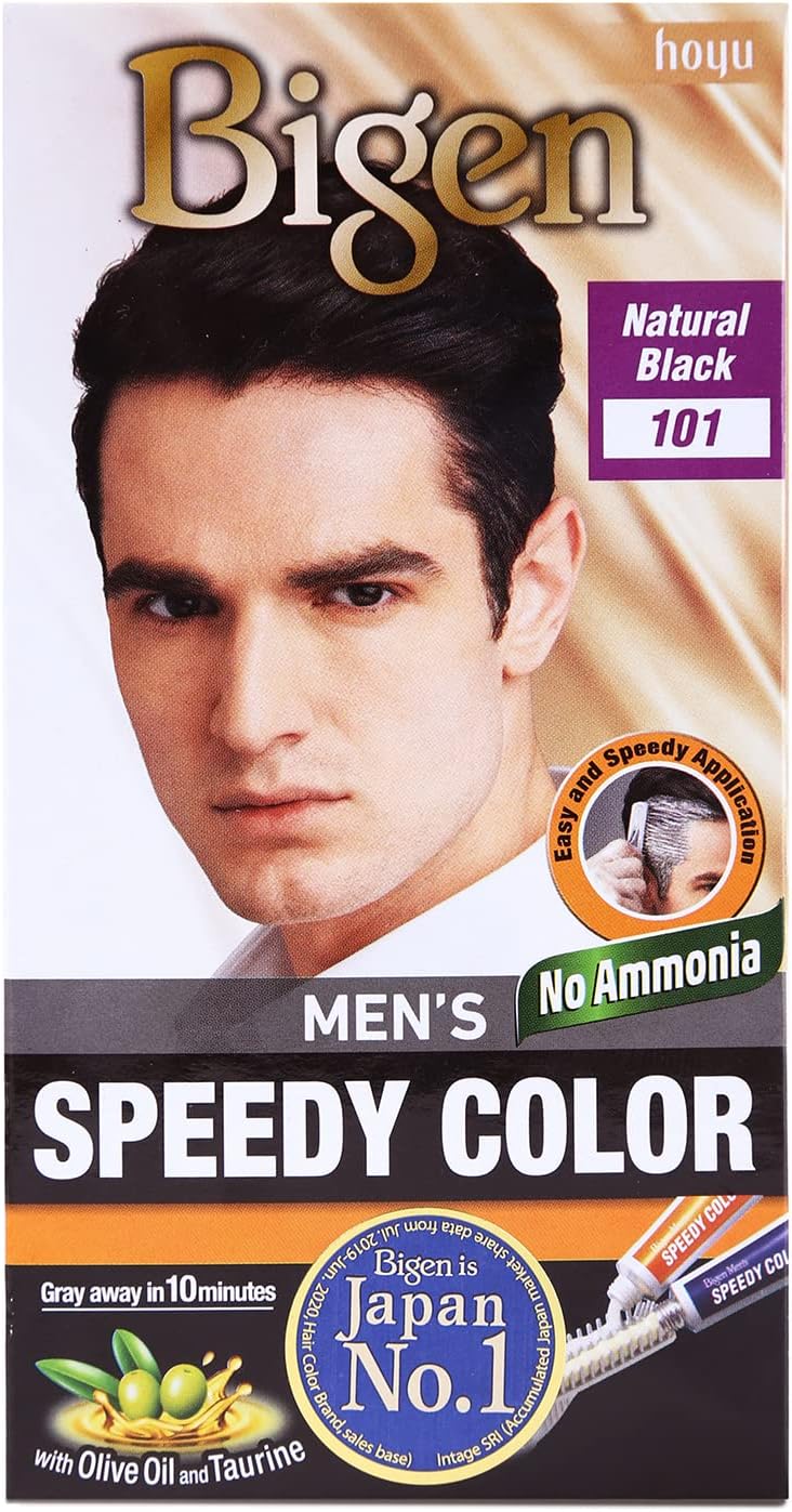 Men's Speedy Color, Hair Color, 80g - Natural Black 101 (Pack of 1)