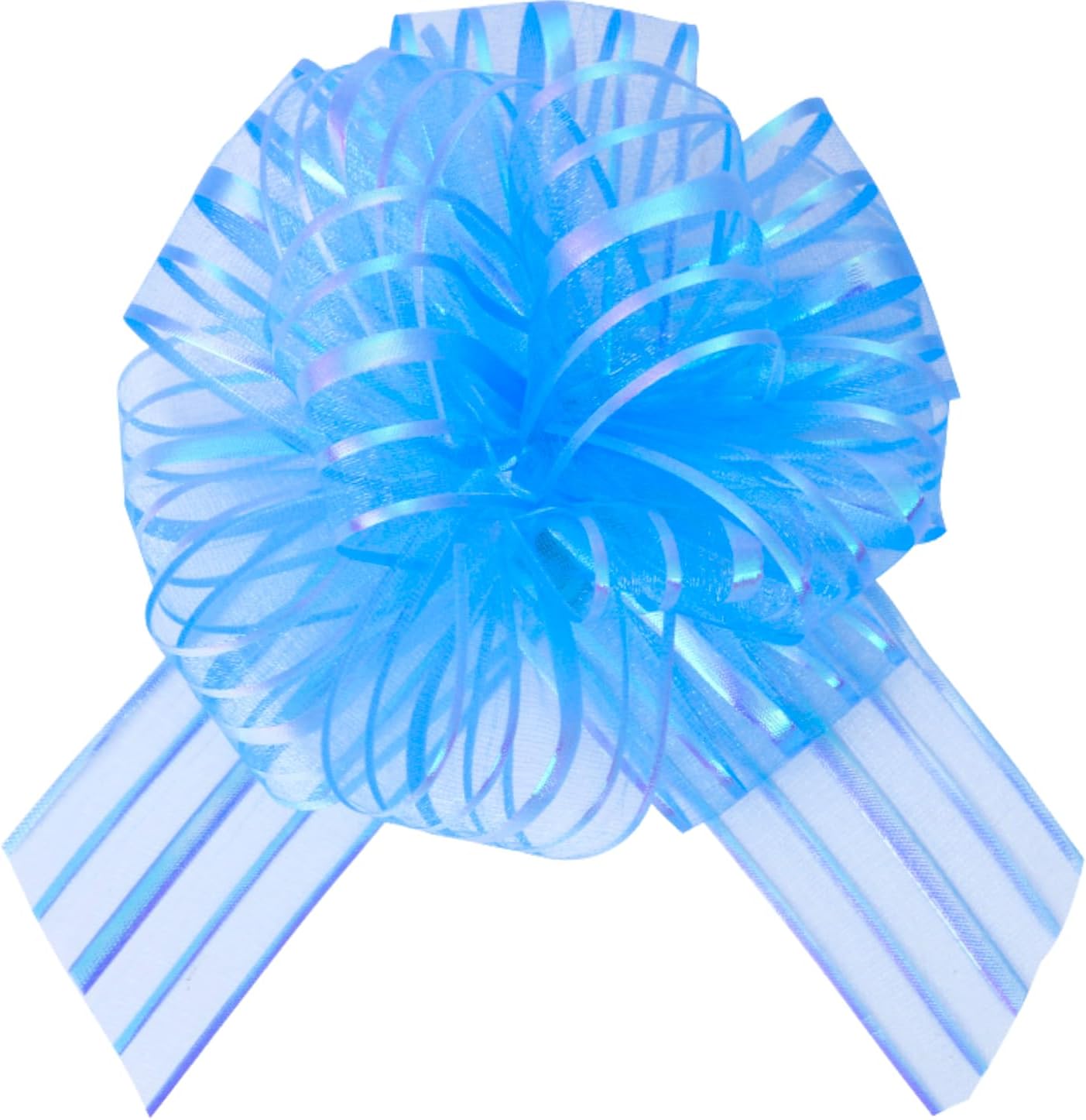 12 Pcs 6-Inch Light Blue Organza Pull Bows – Christmas Bows,Christmas Bows for Gift Wrapping,Elegant Wedding & Party Decorations, Gift Wrapping, Car Bows, Christmas & Valentine's Day Accessories