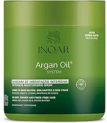 Inoar, Argan Oil Máscara Capilar – Hidratação Profunda, Brilho e Maciez com Óleo de Argan para Cabelos Secos ou Fragilizados - 500g